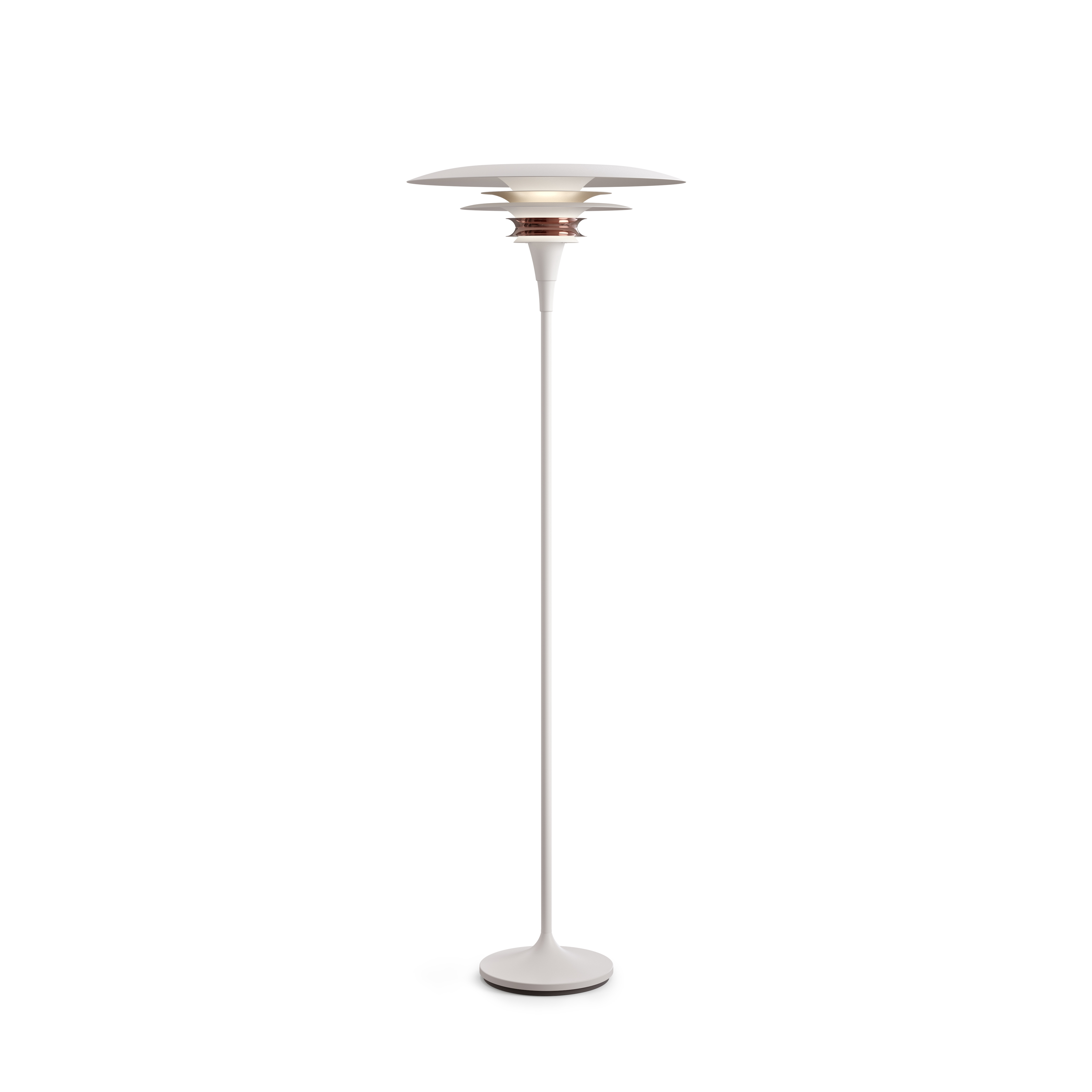 Belid - Diablo Golvlampa Mattvit/Rosé Silver Ø50