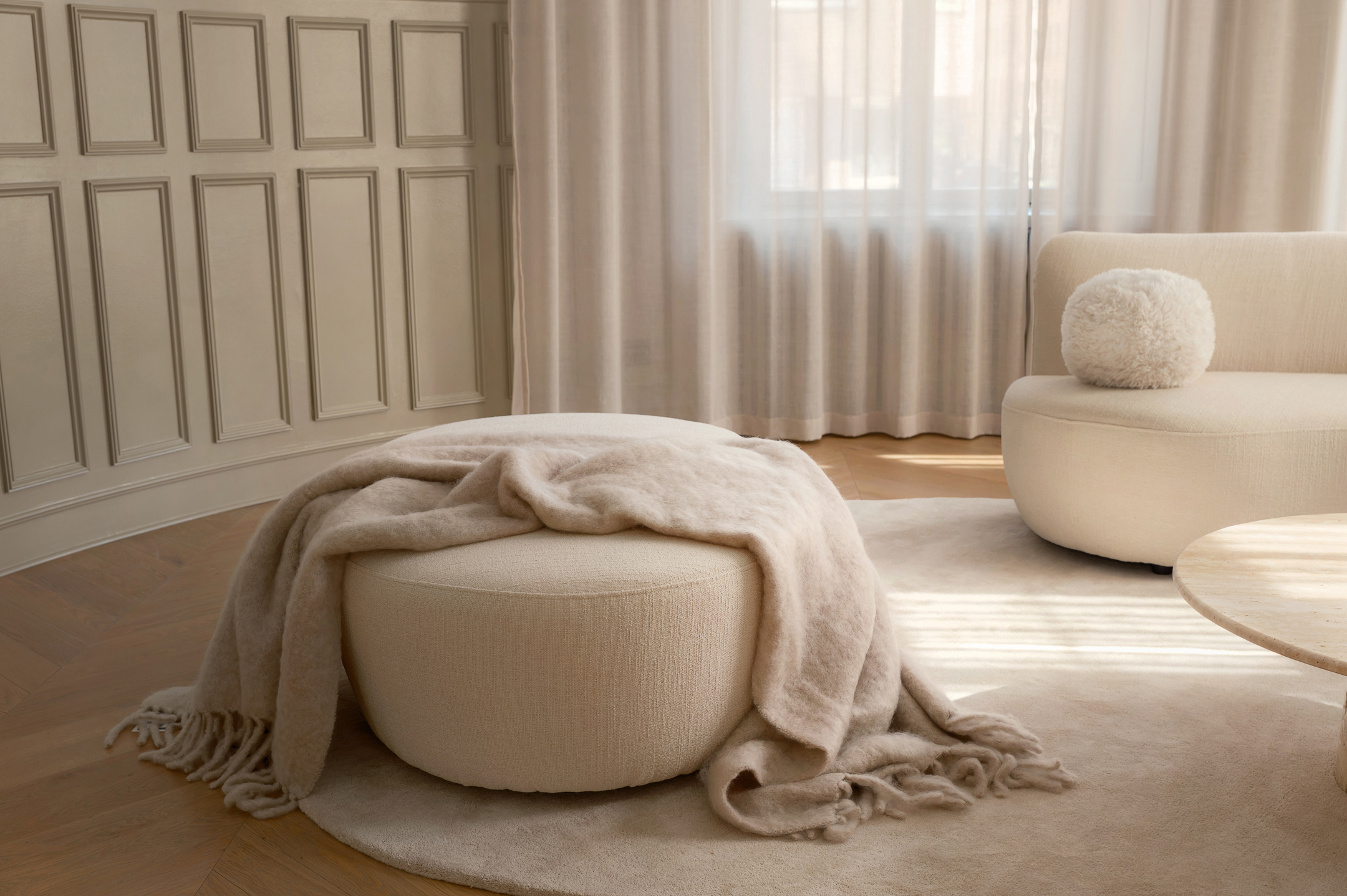 Stackelbergs Luxury Kid Mohair Decke Light Taupe