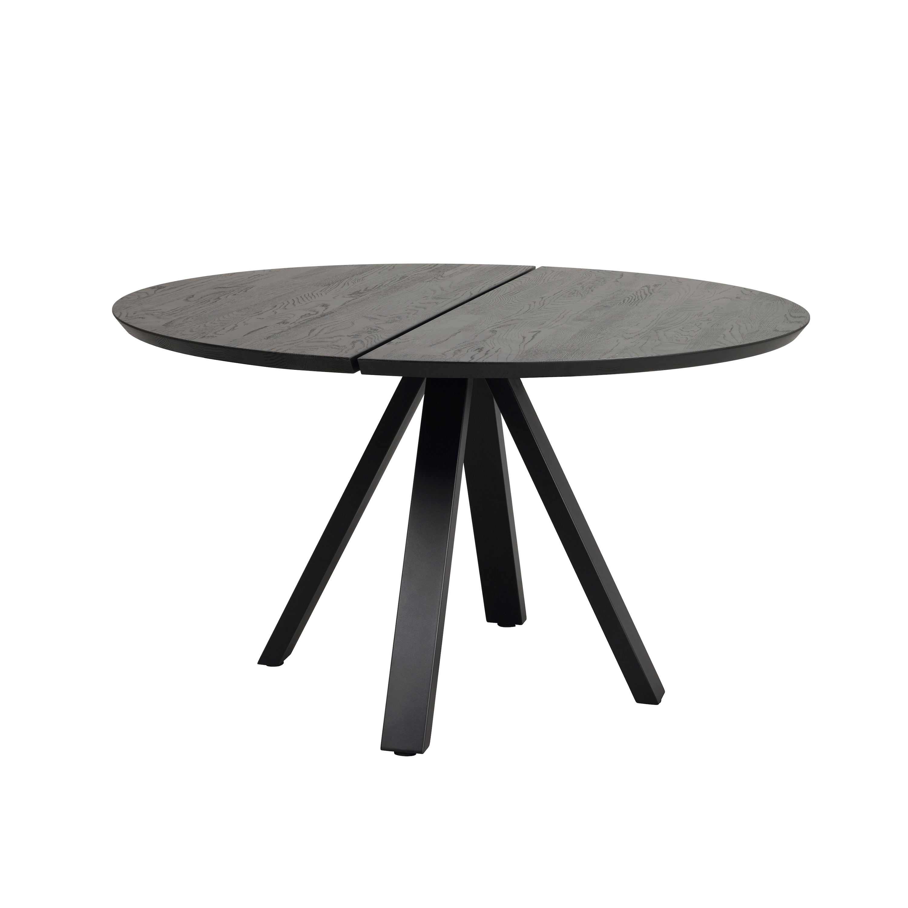 Carradale Esstisch V-Bein Schwarz/Schwarz Ø130
