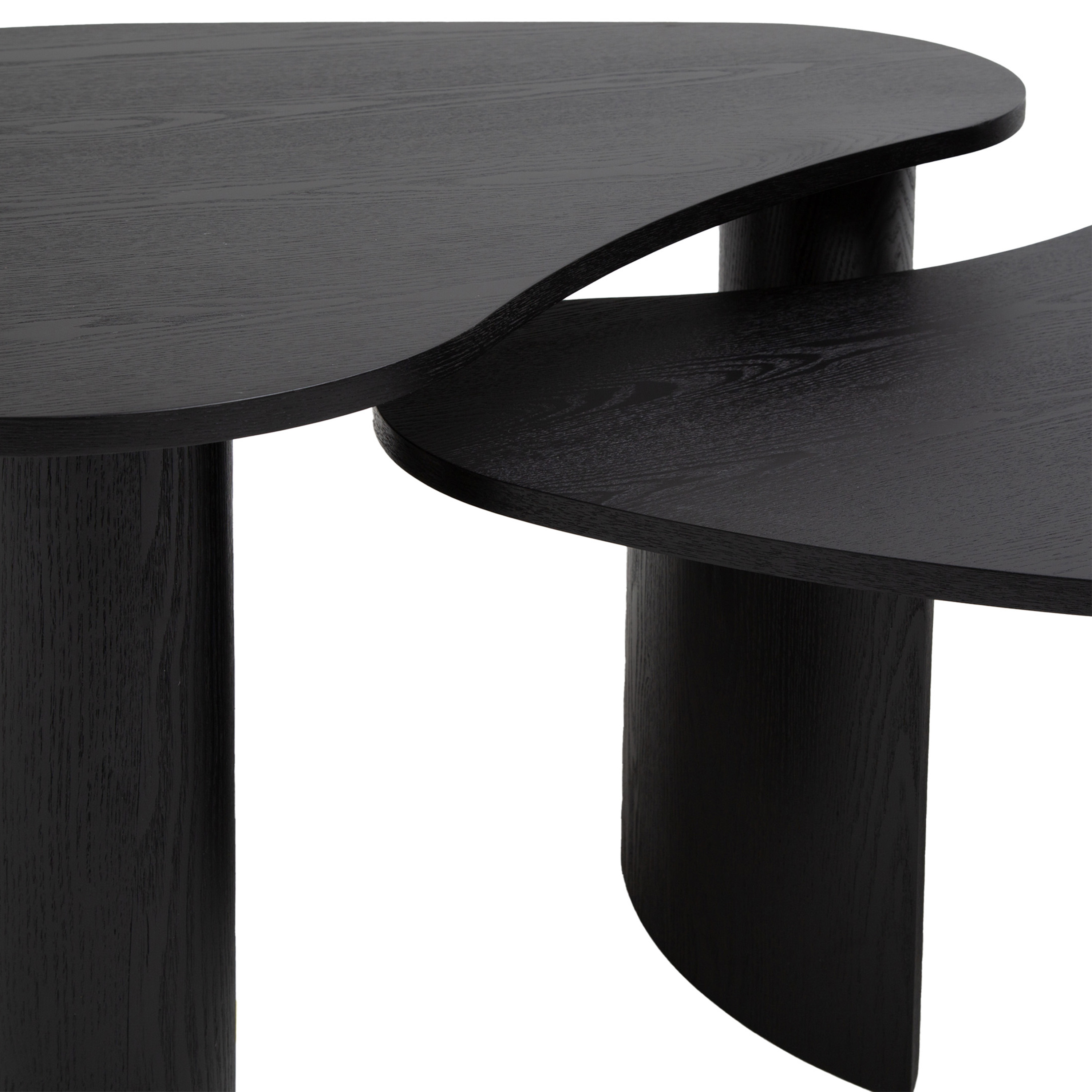 Nordic Home Carolin Sarjapöytä Musta 2 kpl