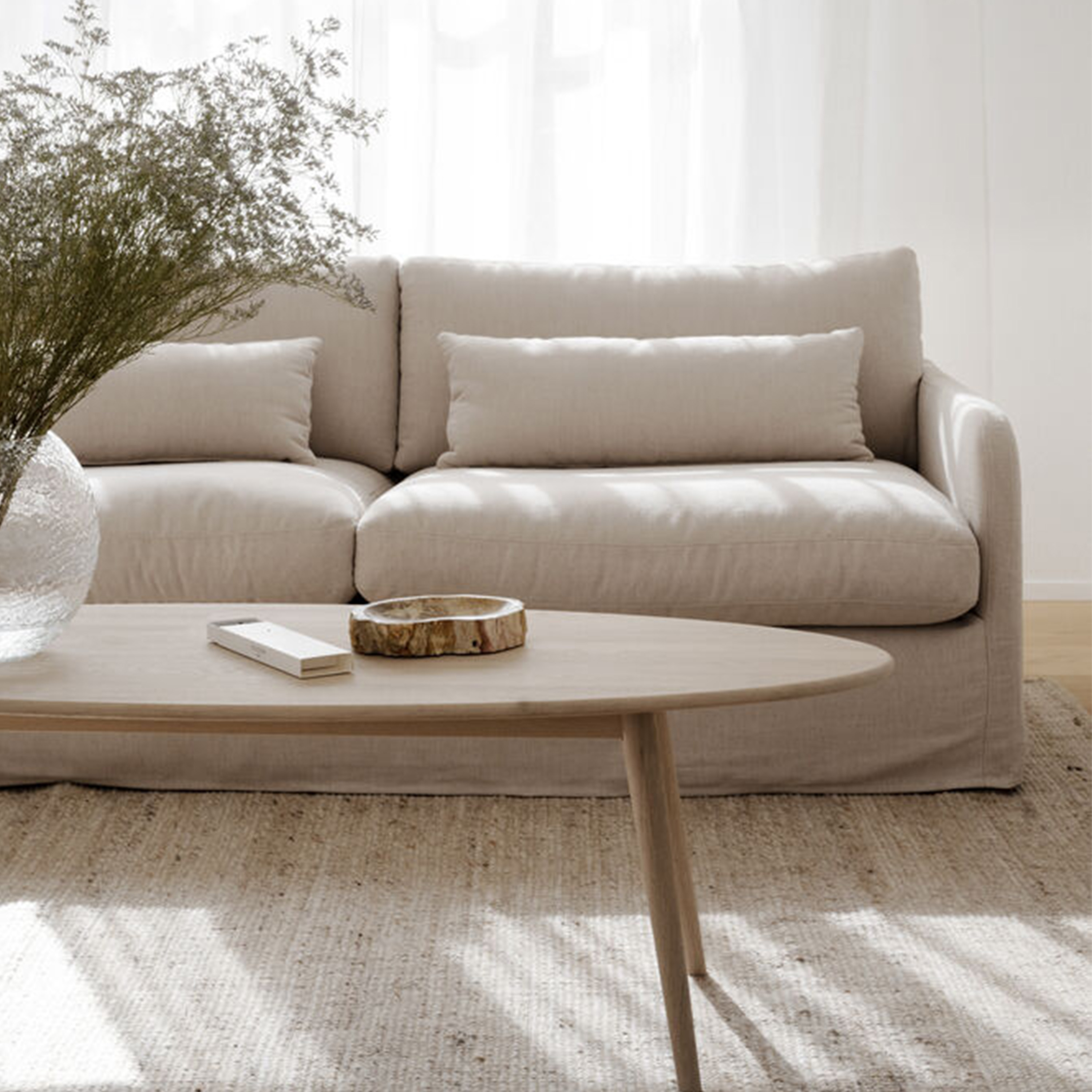 Rowico Home Tompkins Couchtisch Weißpigmentiert 150x60cm