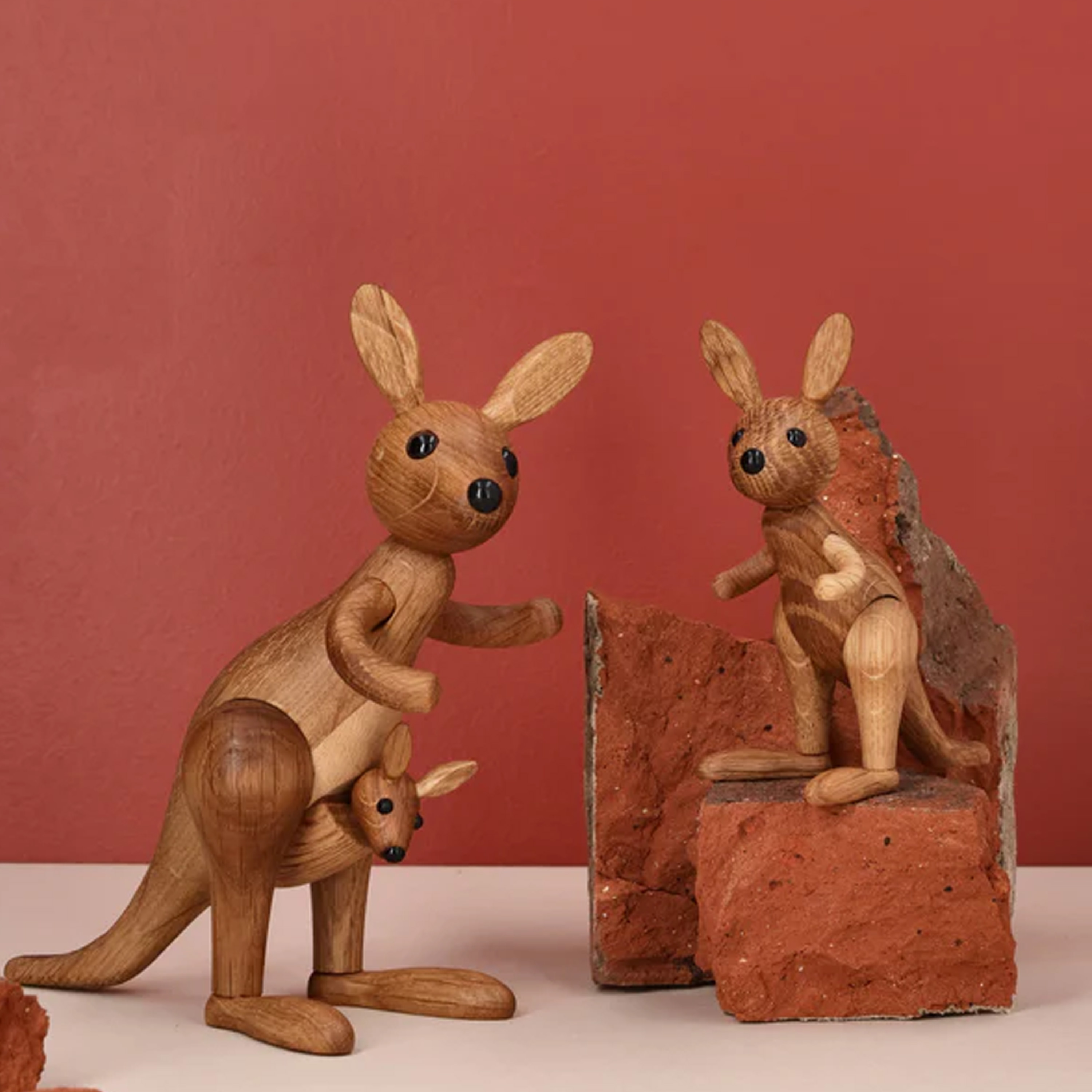 Spring Copenhagen Roo Känguru Dekoration Eiche 11cm