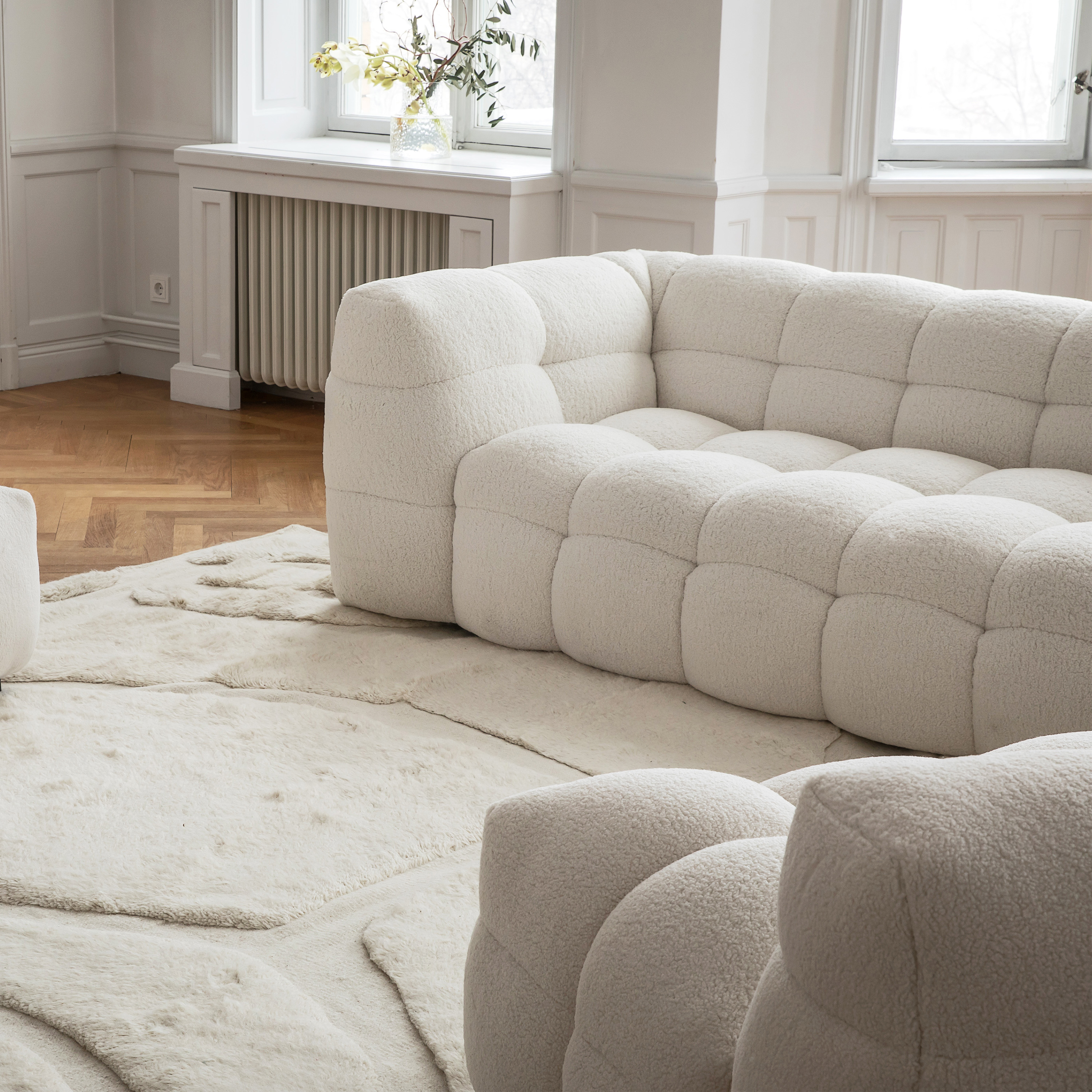 Sleepo Collection Billie 3-sits Soffa Creme Teddy