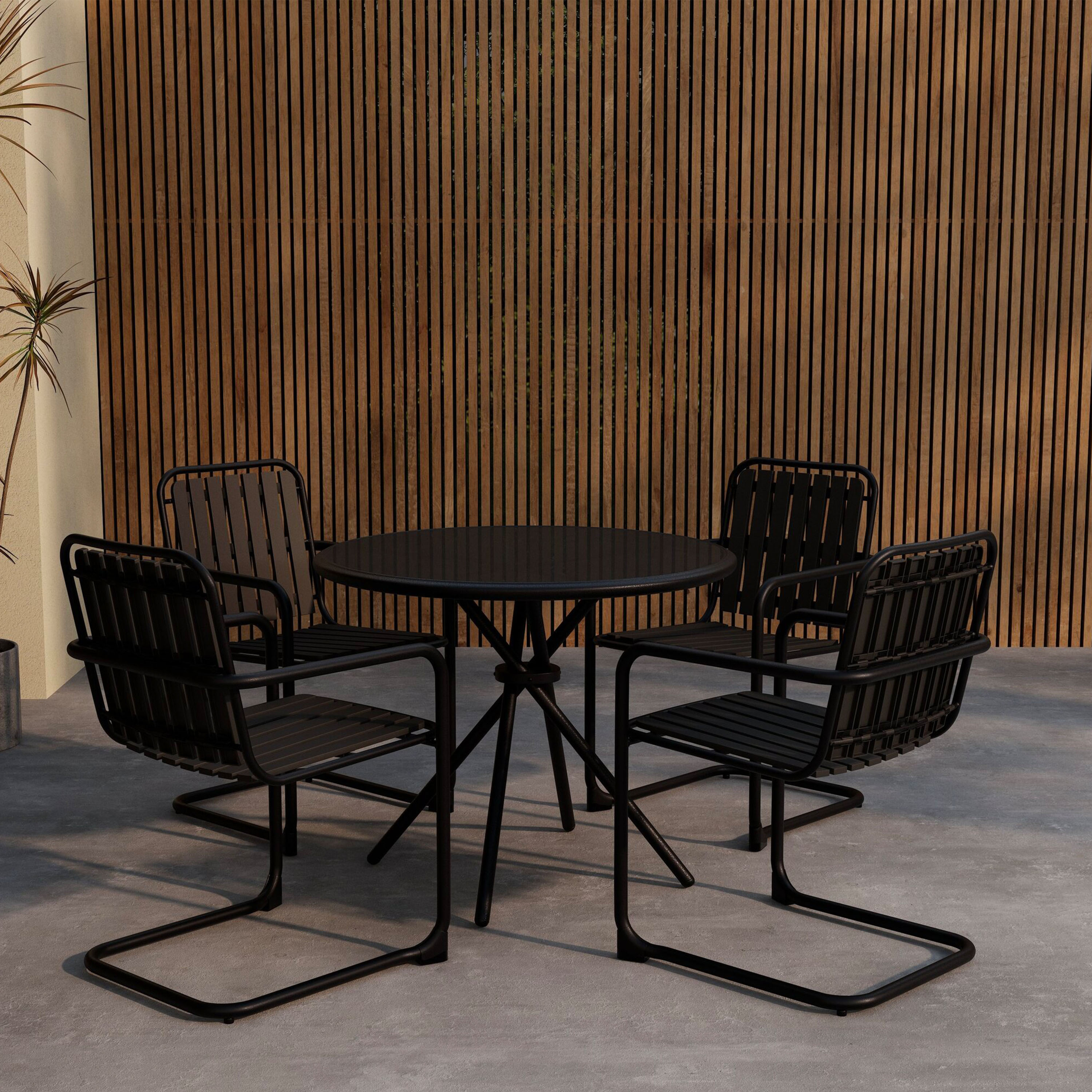 Venture Home Chios Matgrupp Black