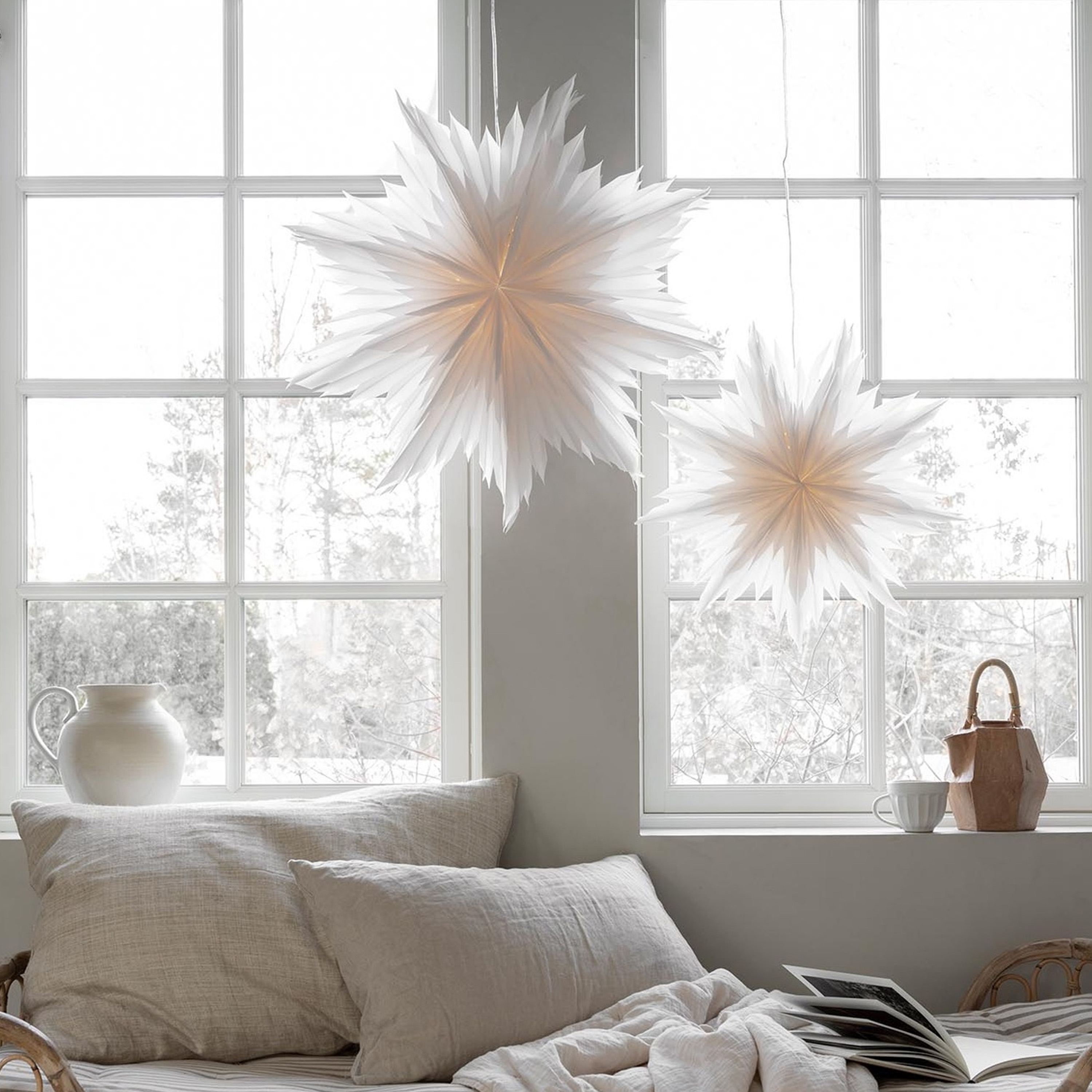 Watt &amp; Veke Oslo Weihnachtsstern Weiß 44cm