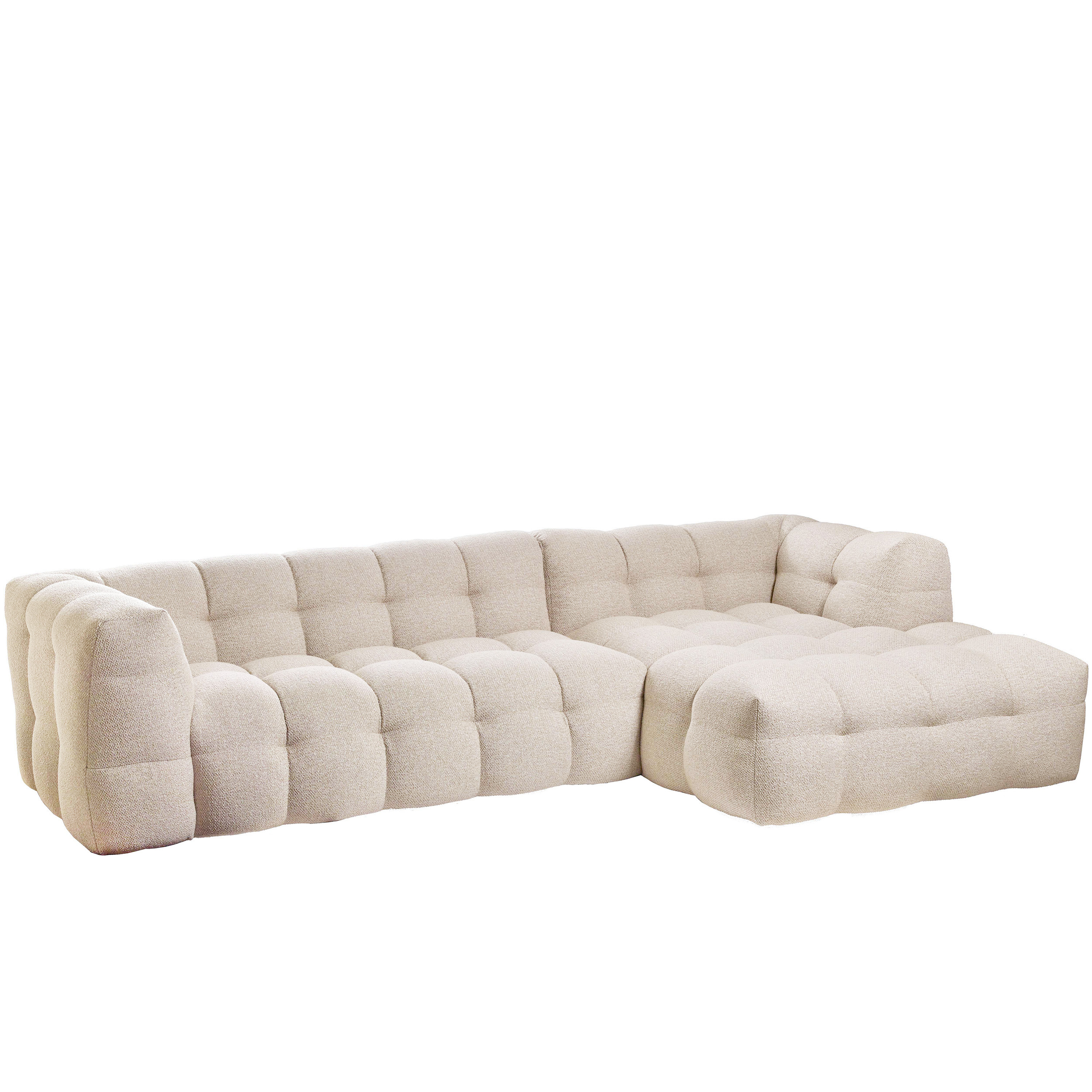 Billie Divansoffa Höger Beige Bouclé