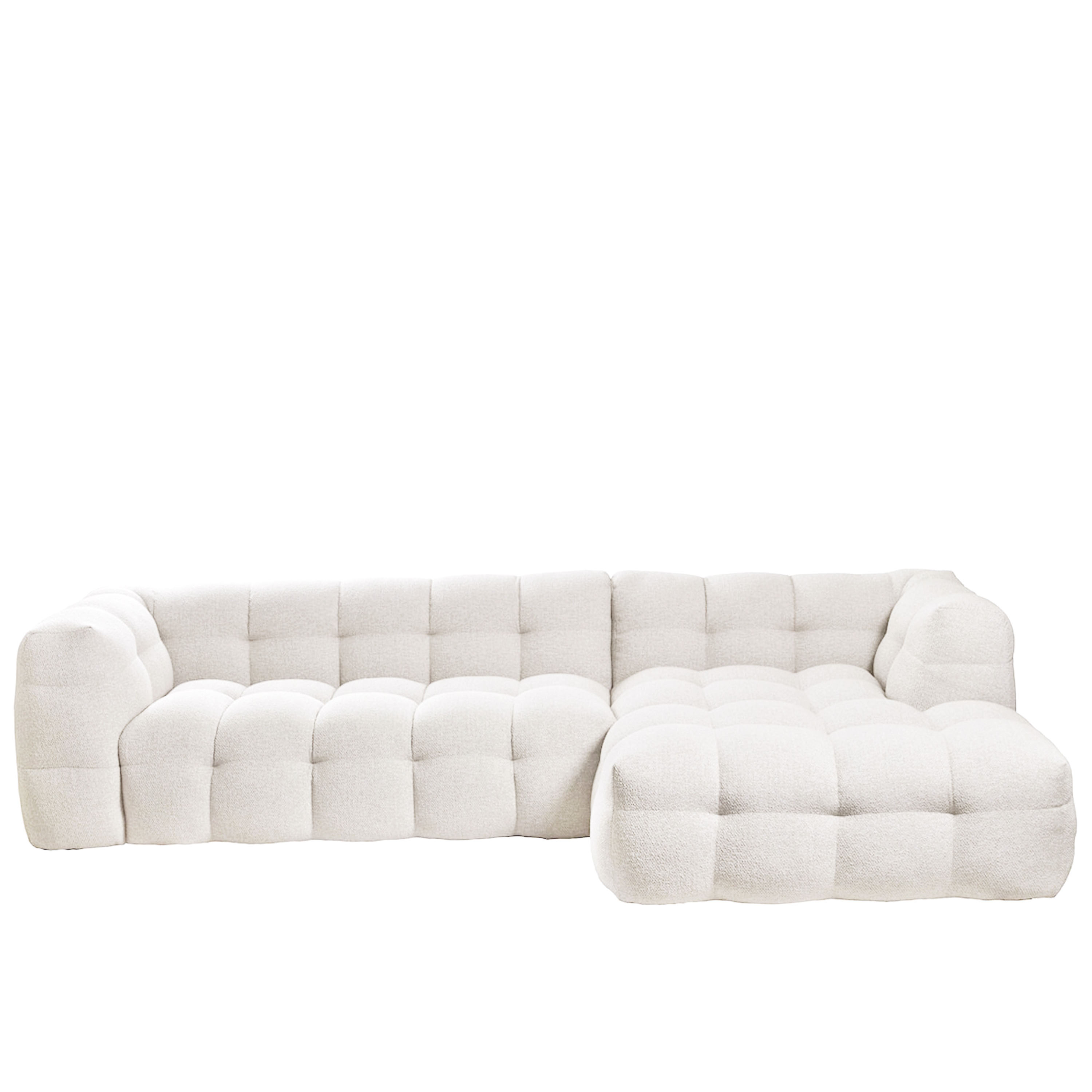 Billie Divansofa Høyre Ivory Bouclé