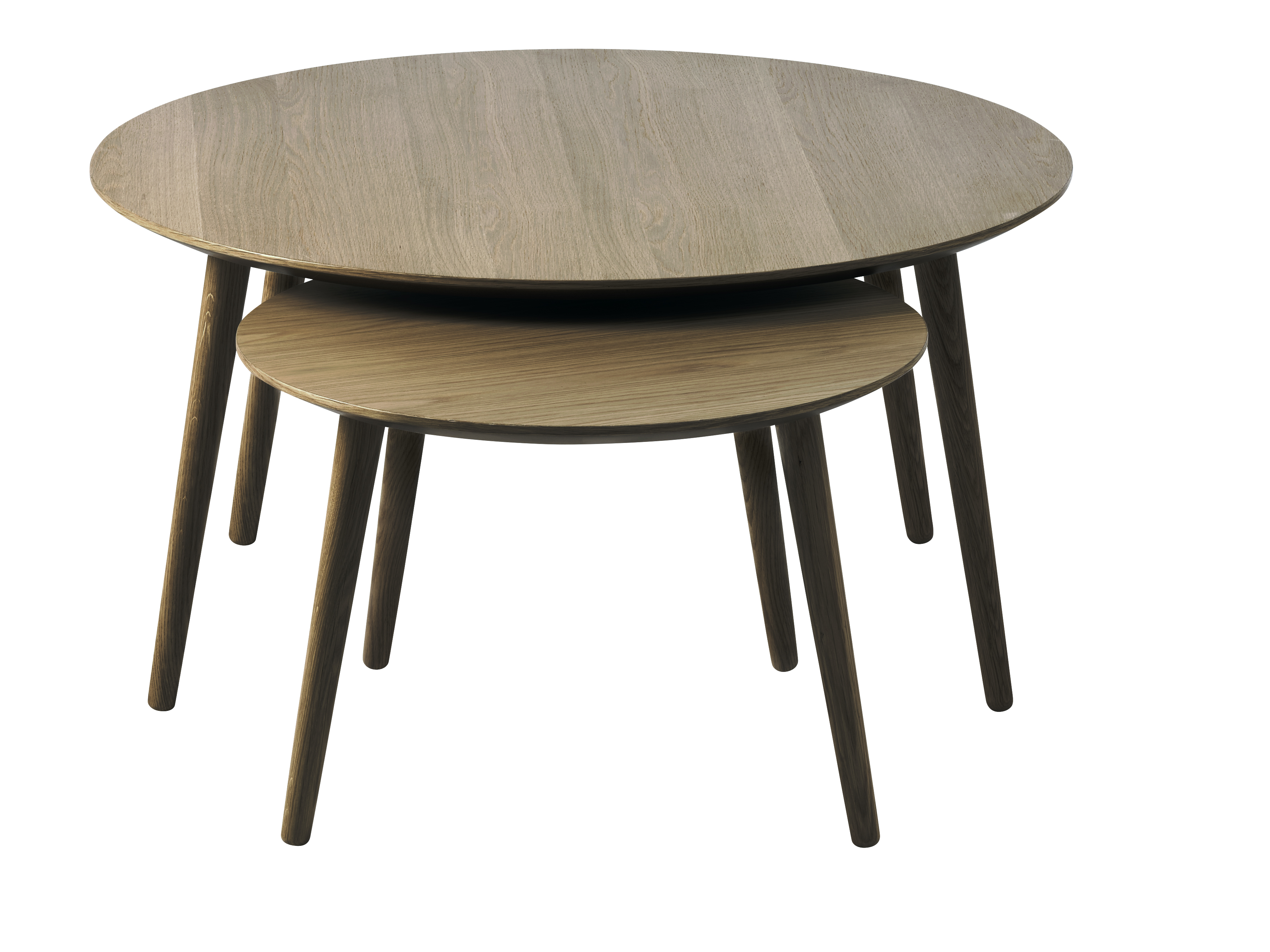 Sleepo Collection - Artie Cirkular Sarjapöytä Smoked Ruskea - Ekfanér, MDF, Ekfanér - Sohvapöydät