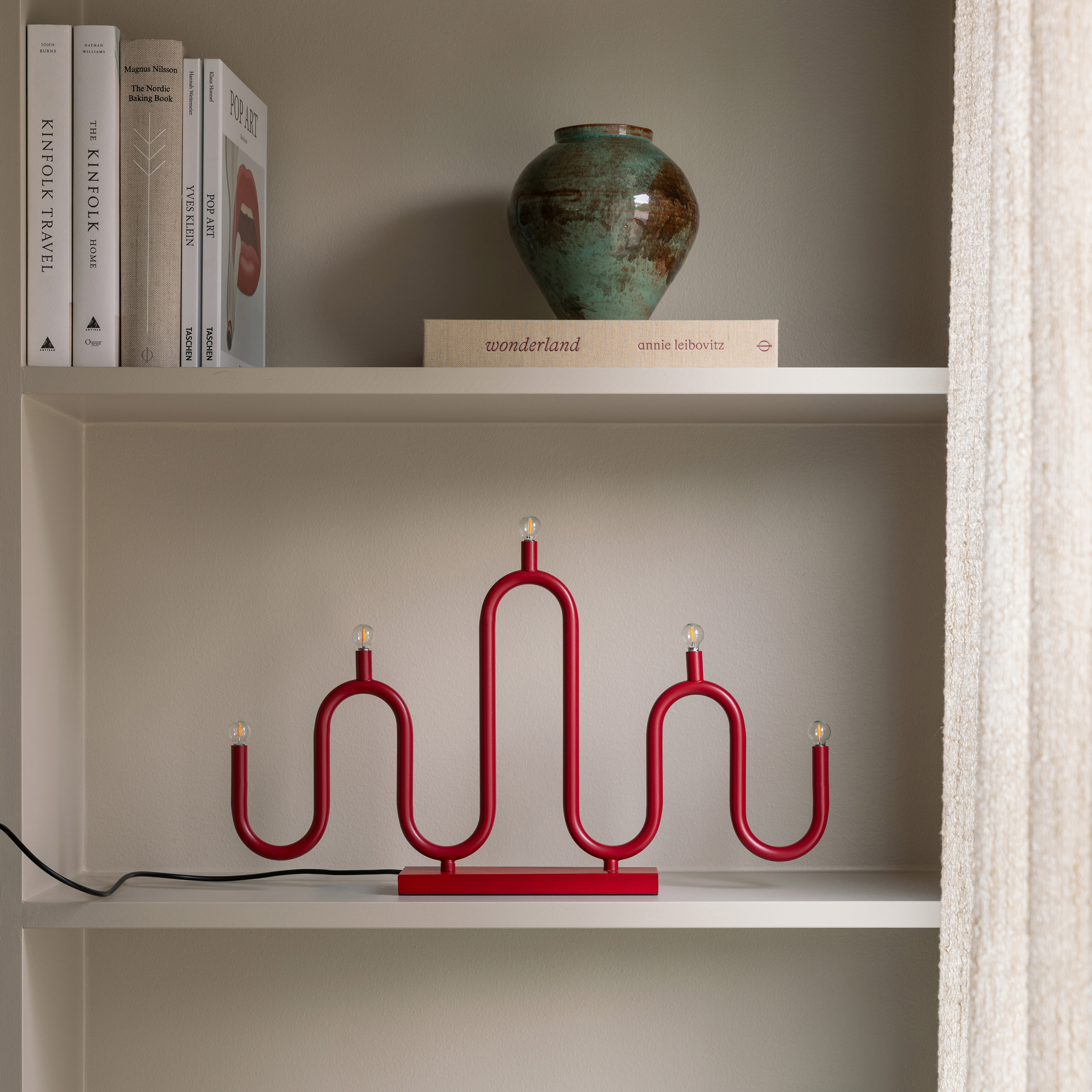 Noel Advent candlestick 5 Red
