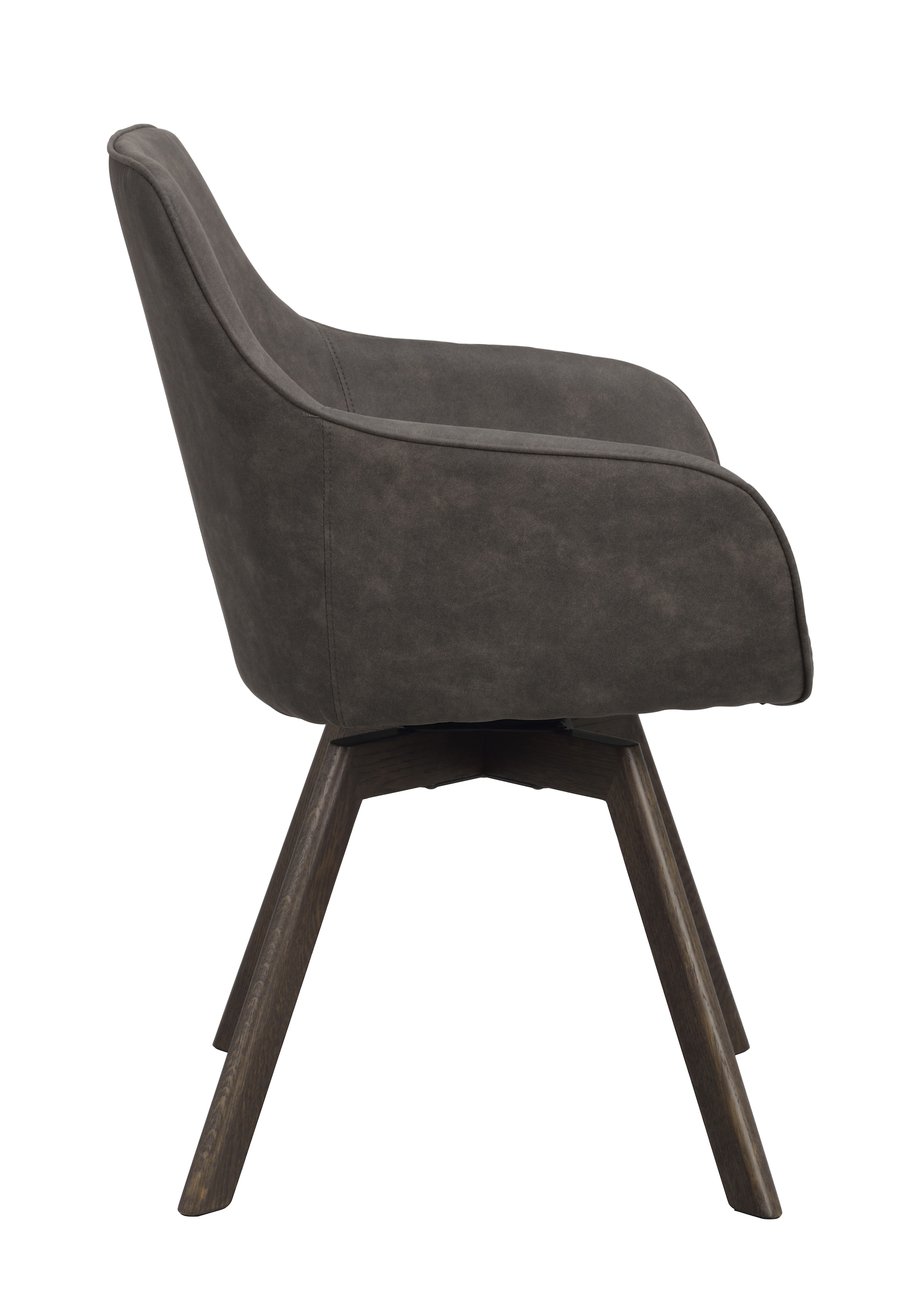 Rowico Home Alison Karmstol Mörkgrå Microfiber/Brun