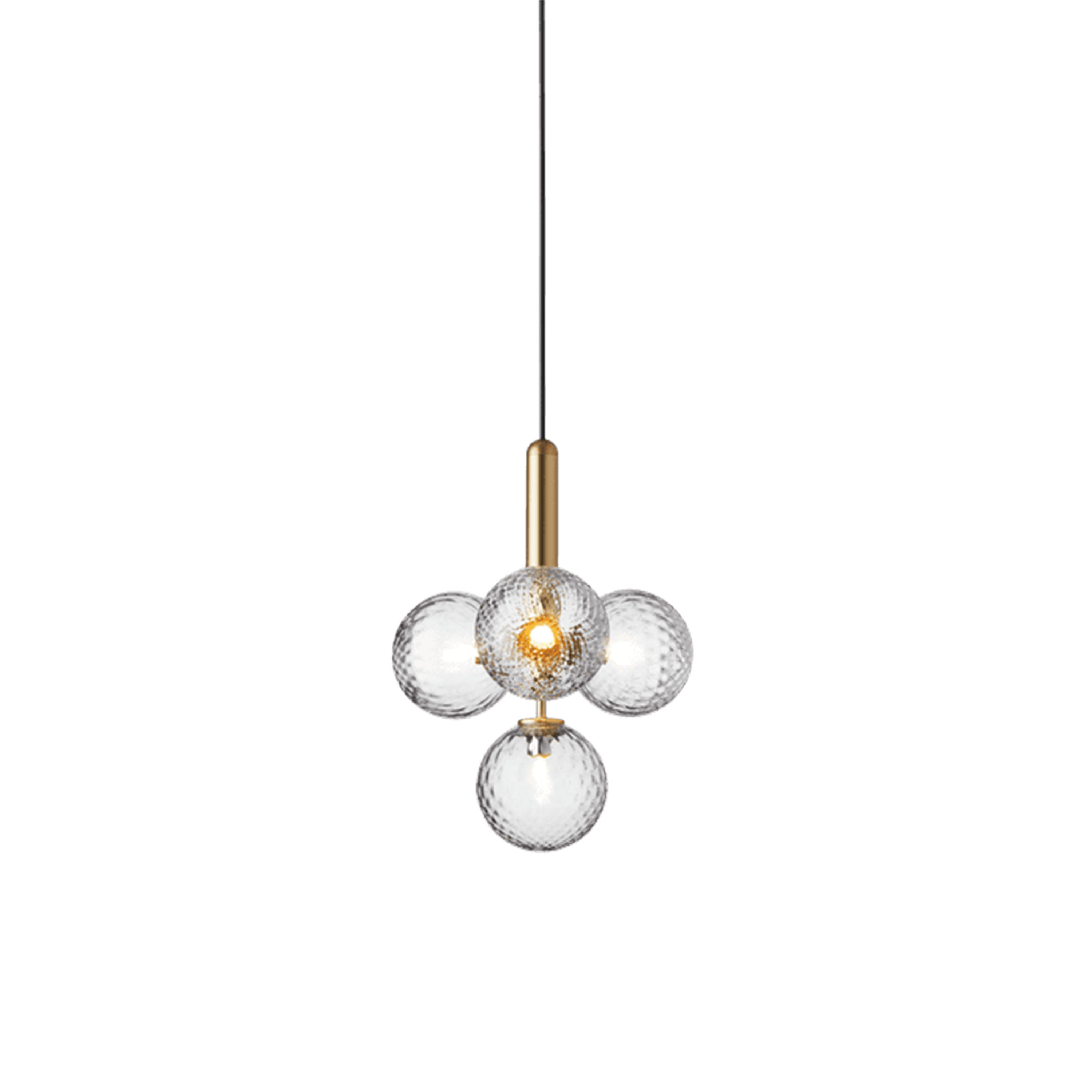 Miira 4 Taklampa Brass/Optic Clear Ø38