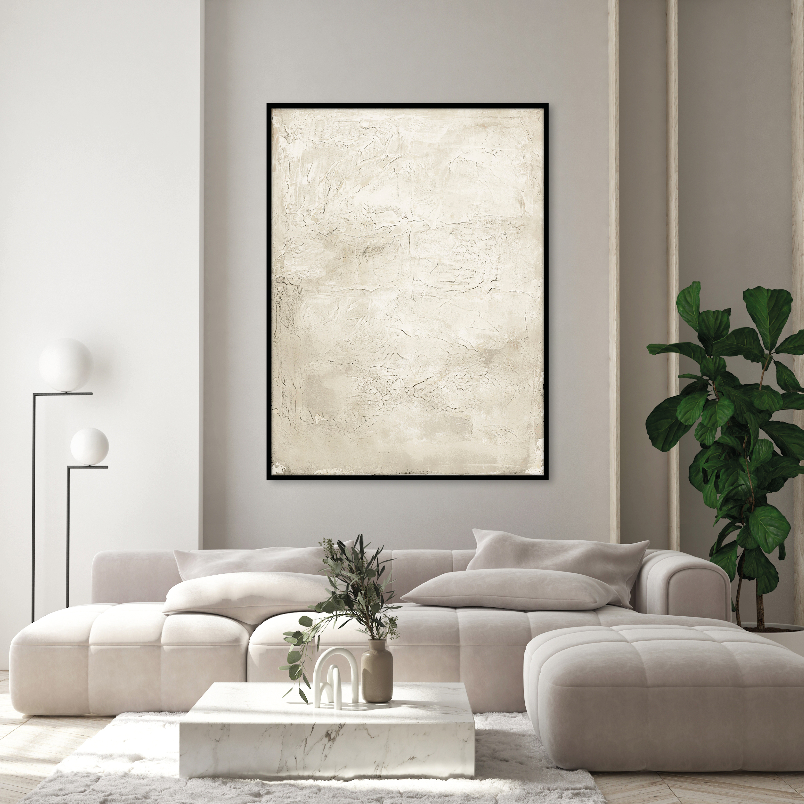 Malerifabrikken Simple Living 3 Tavla Black Frame 90x120