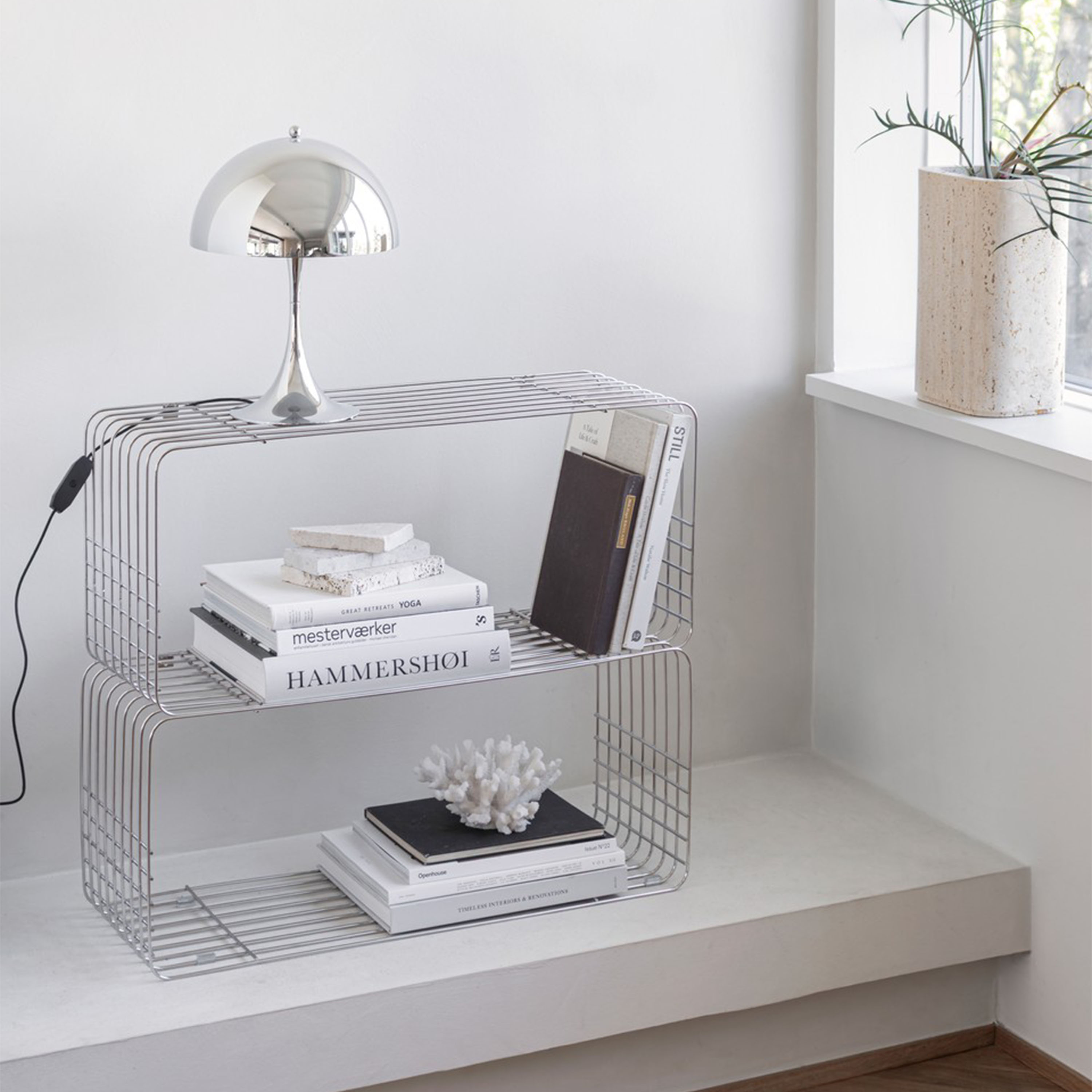 Mette Ditmer Wire Hylle Krom 70x31