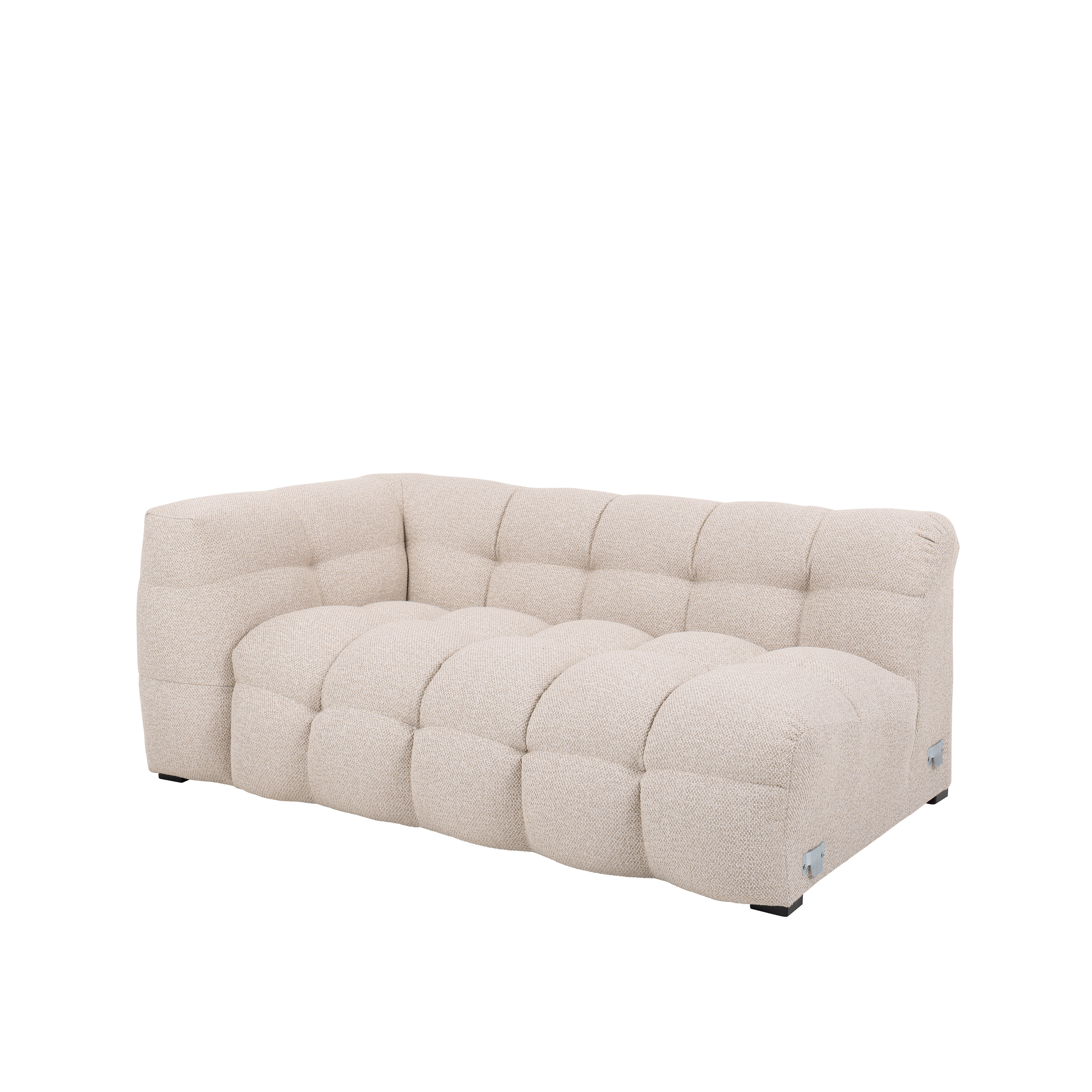 Billie 2-sits Soffmodul Vänster Armstöd Beige Bouclé 174cm