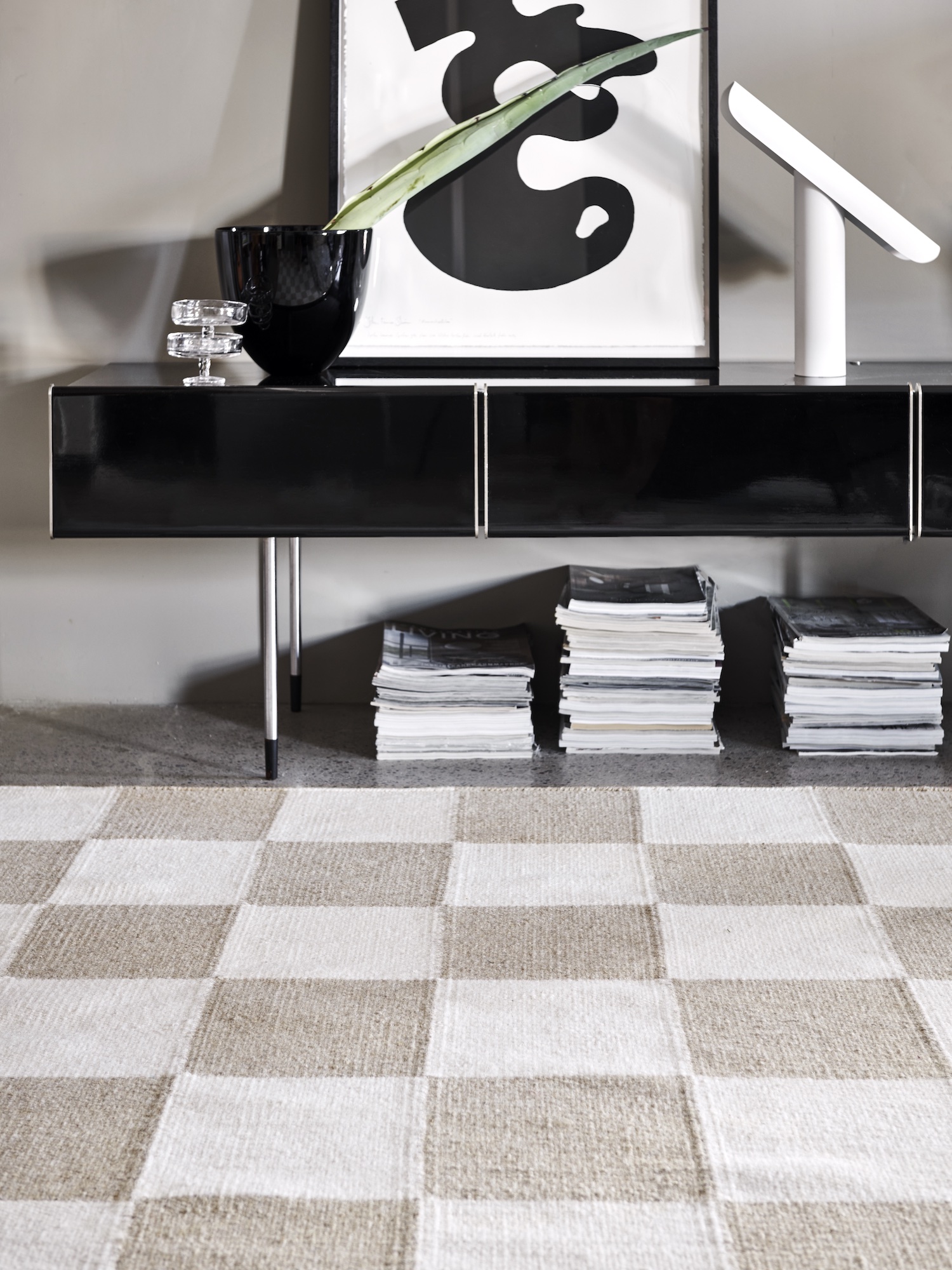 Classic Collection Square Wollteppich Weiß/Natur 170x230