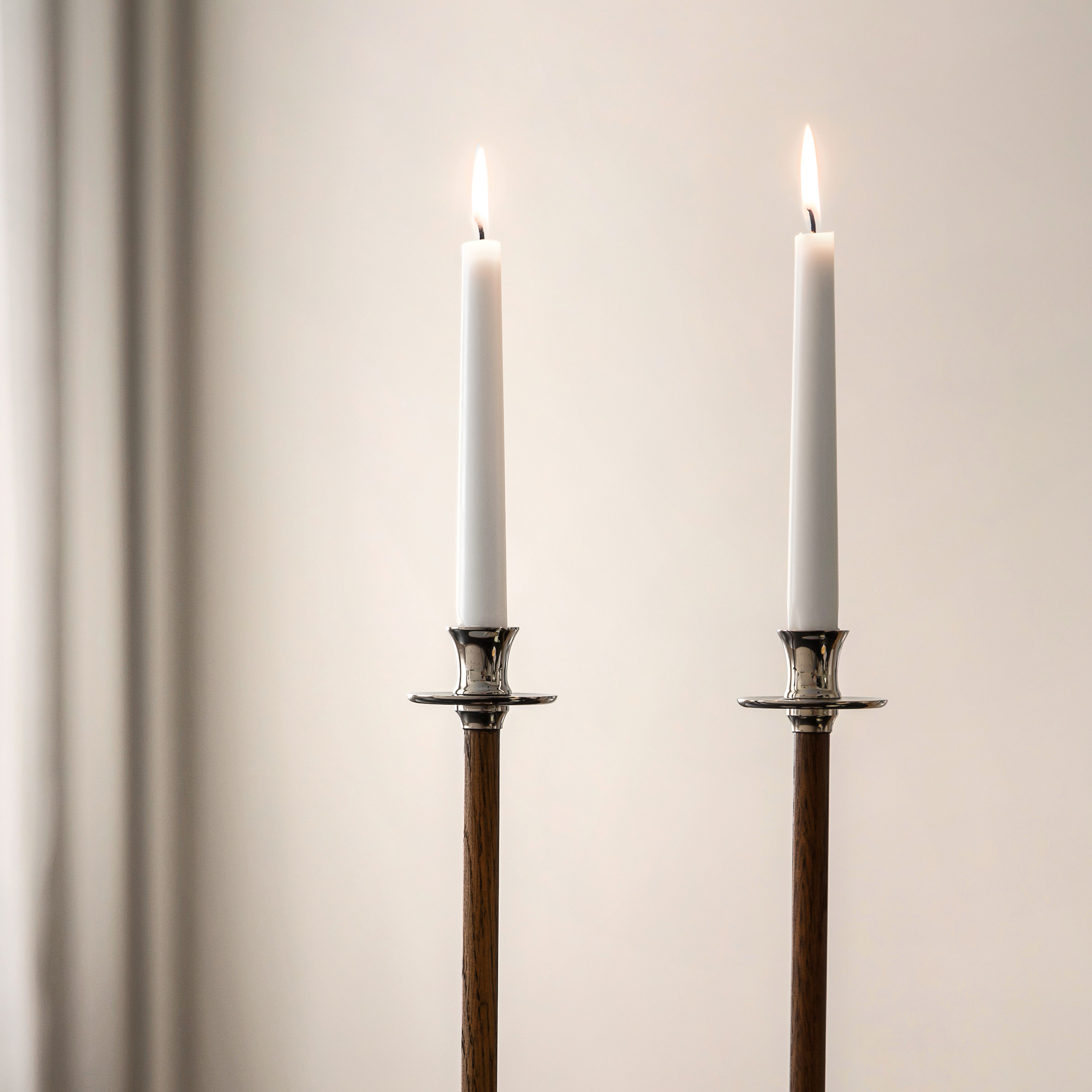 Hilke Collection Kerzenhalter Alto Basso 35cm Silber