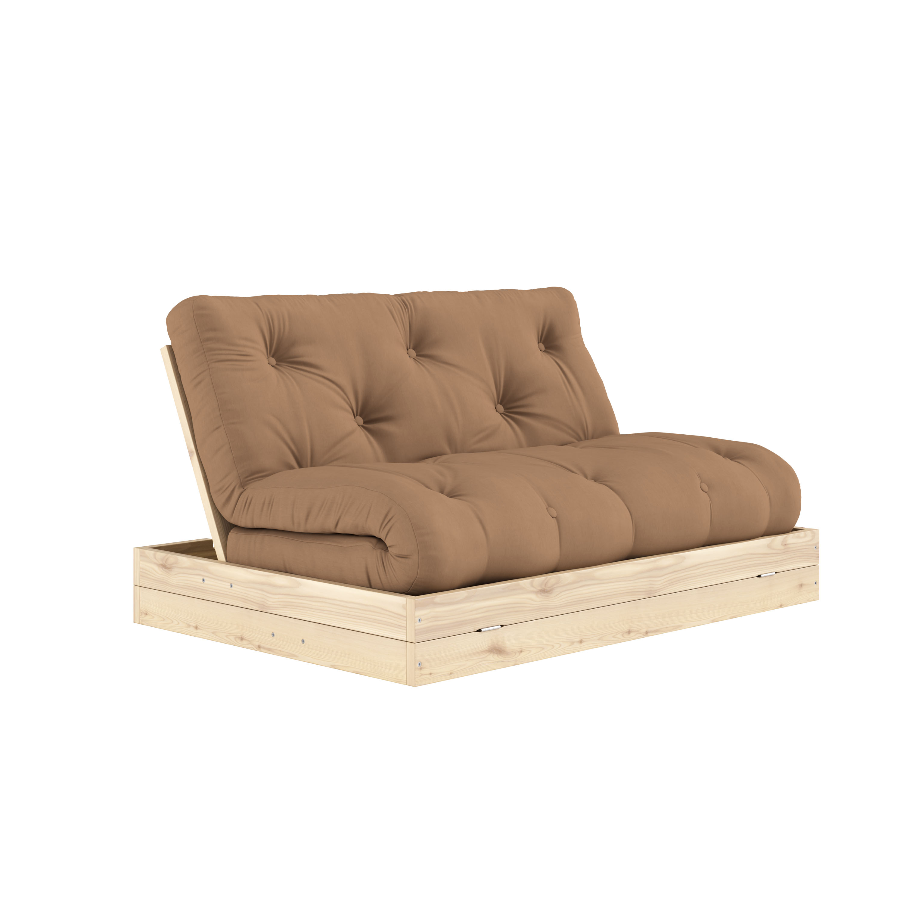 Flip Bäddsoffa Raw ink madrass Mocca 140x200