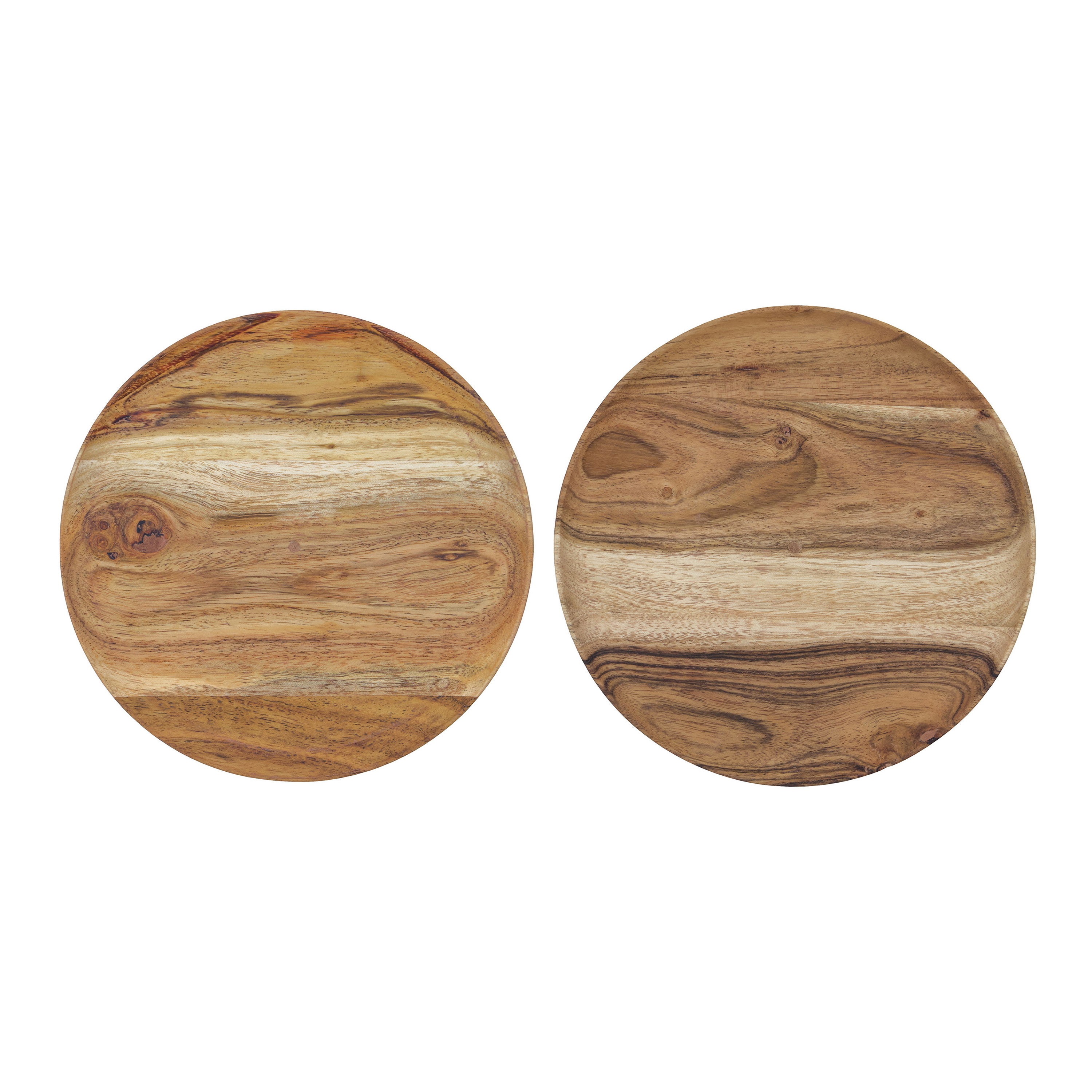 House Doctor - Wood Brett Natur 2-pakning Ø17 - Beige  - Brett & fat