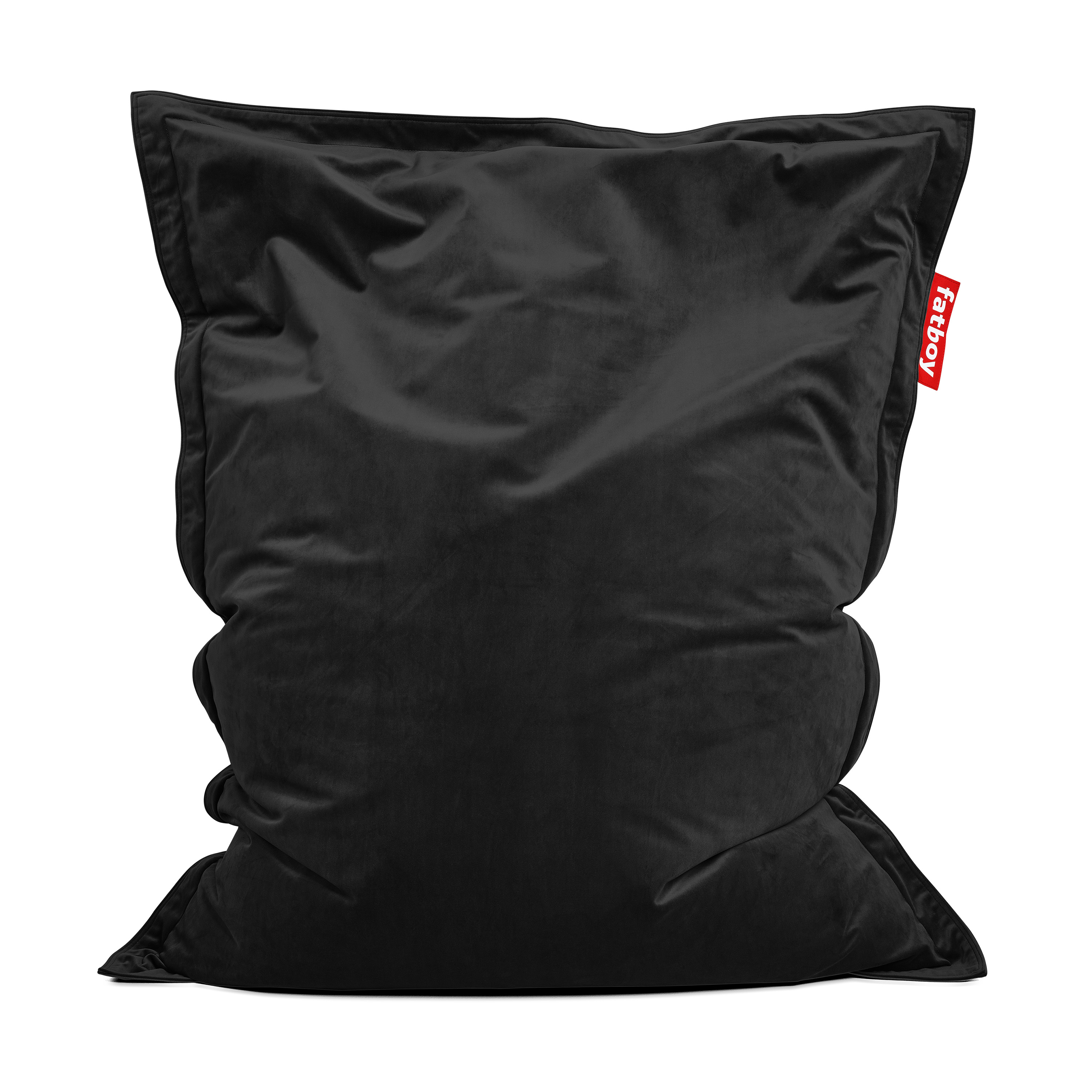 Fatboy - Original Slim Recycled Velvet Sittpuff Black - Svart
