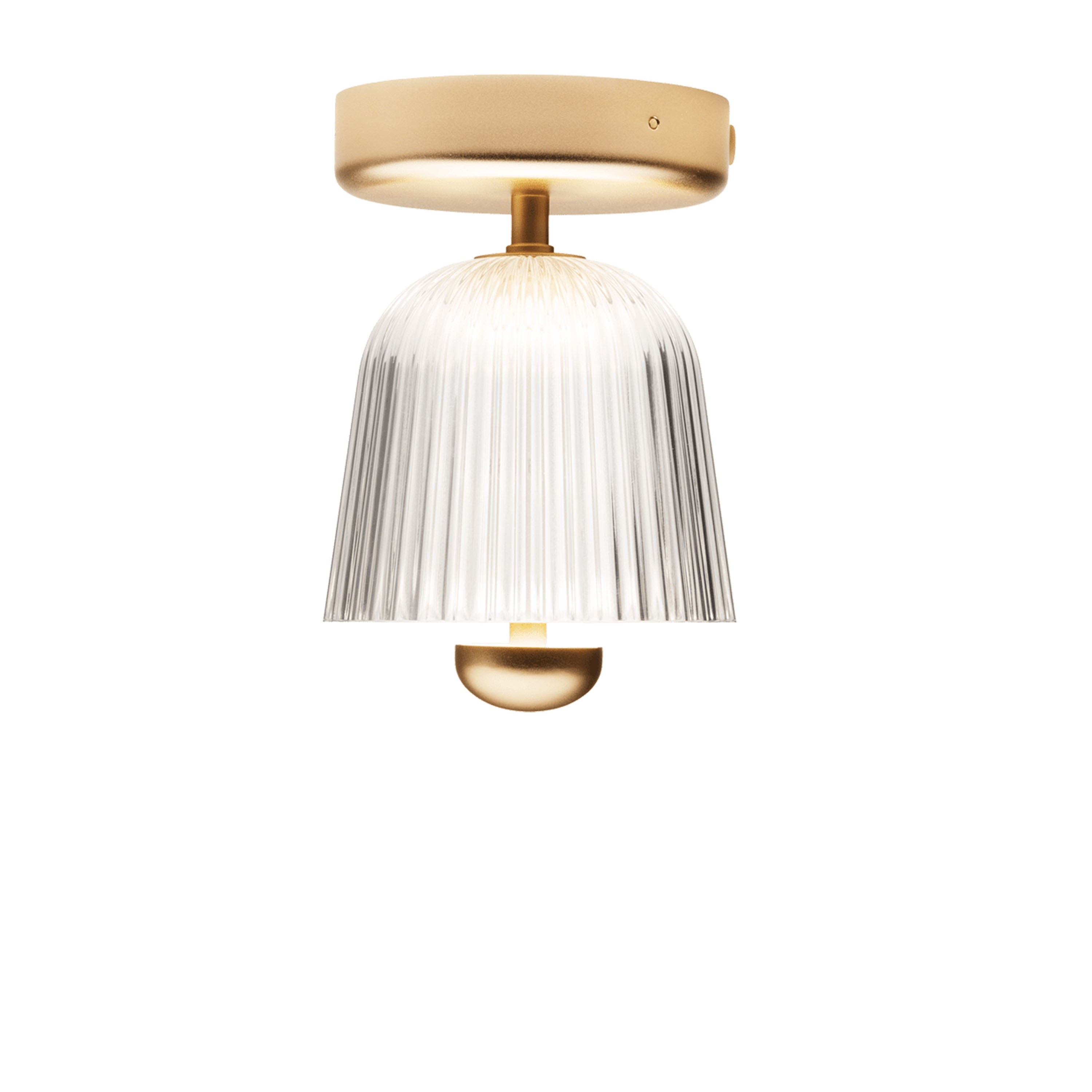 Nuura Asteea Taklampe Satin Brass/Ripple Clear