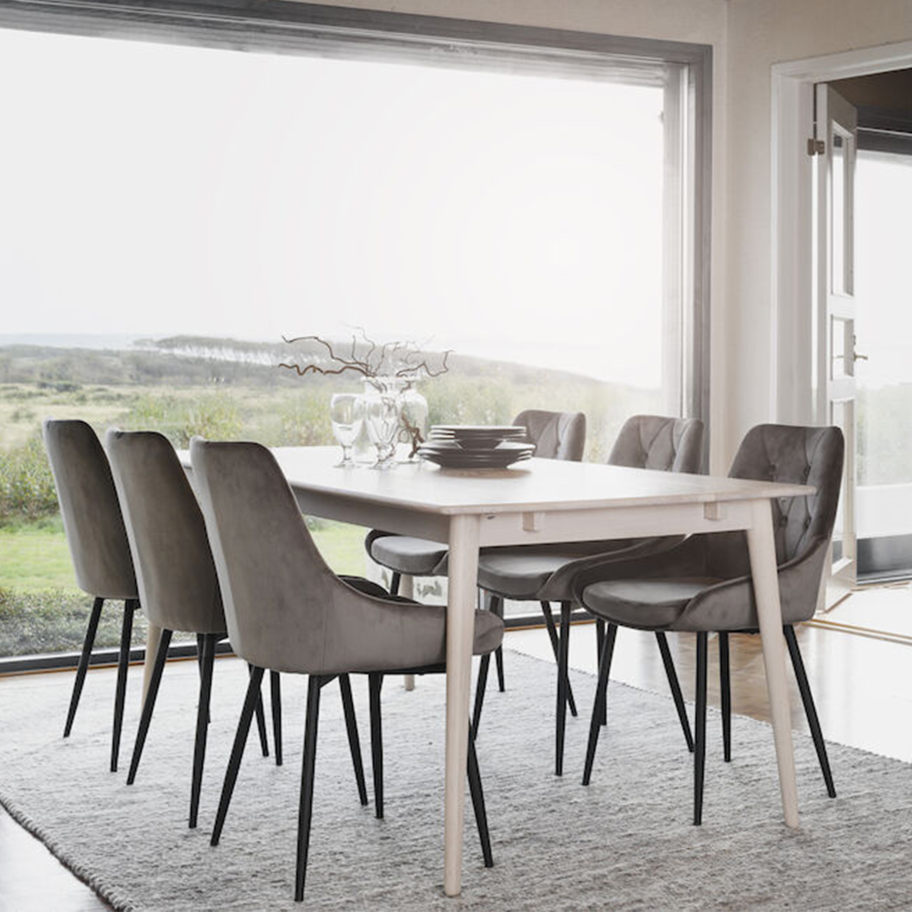 Rowico Home Tyler Esstisch Weiß pigmentiert 180cm