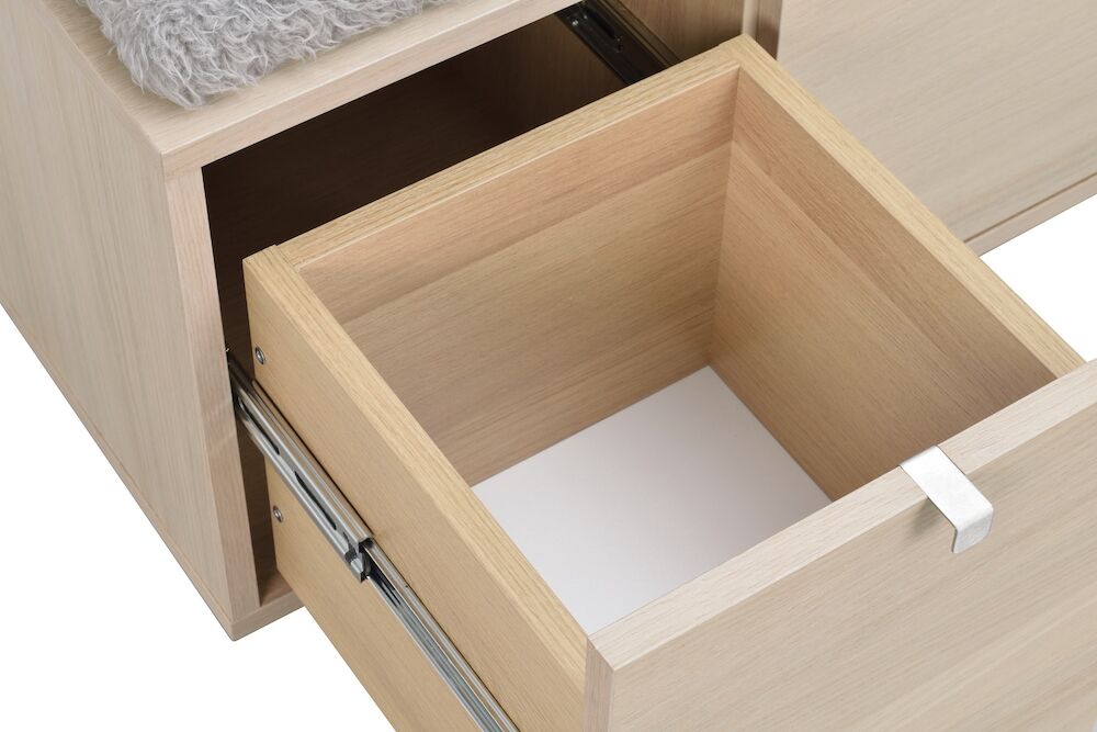 Rowico Home Confetti Bänk 3 Vitpigmenterad/Ljusgrå