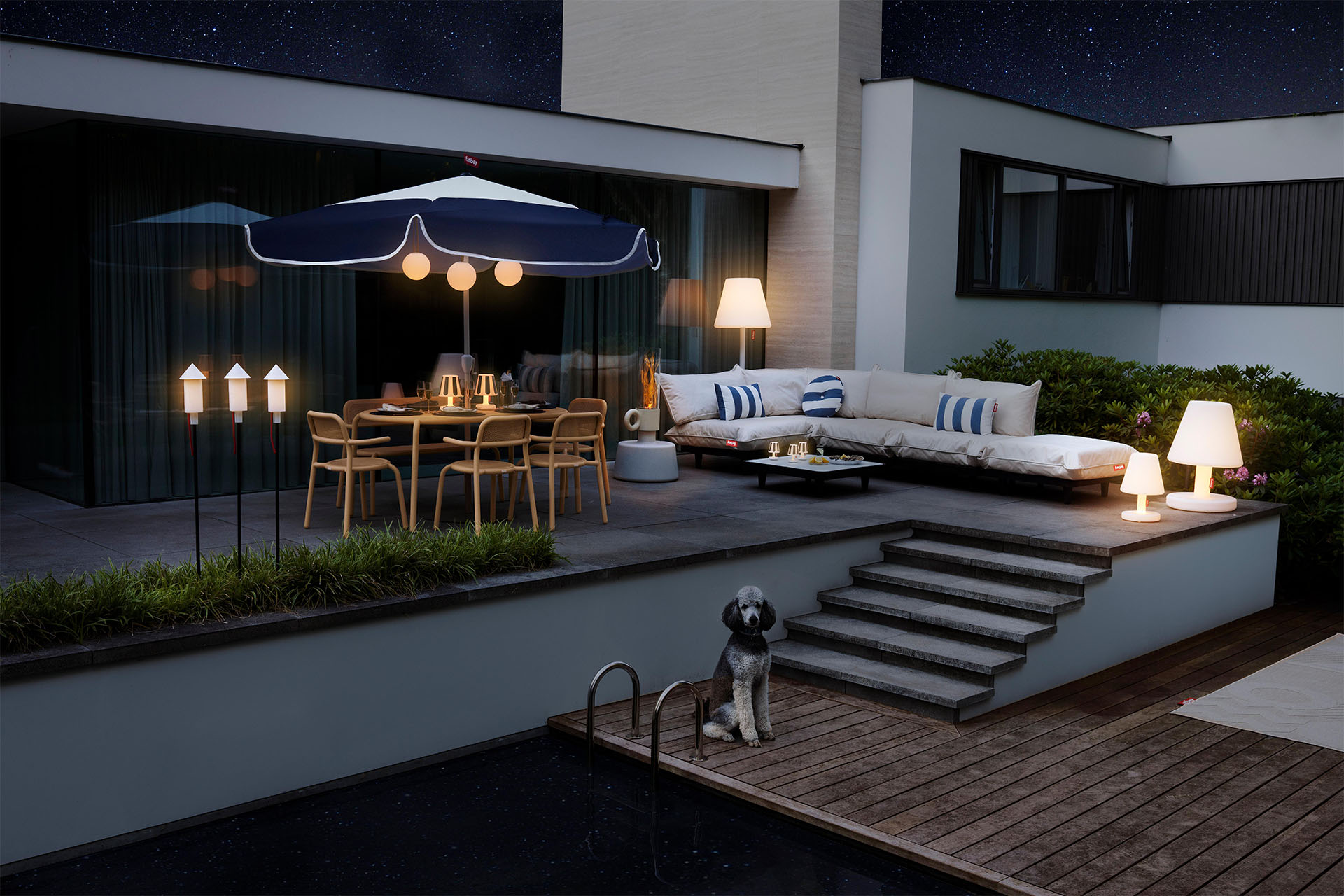 Fatboy Sunshady Parasoll Ocean Blue Ø300