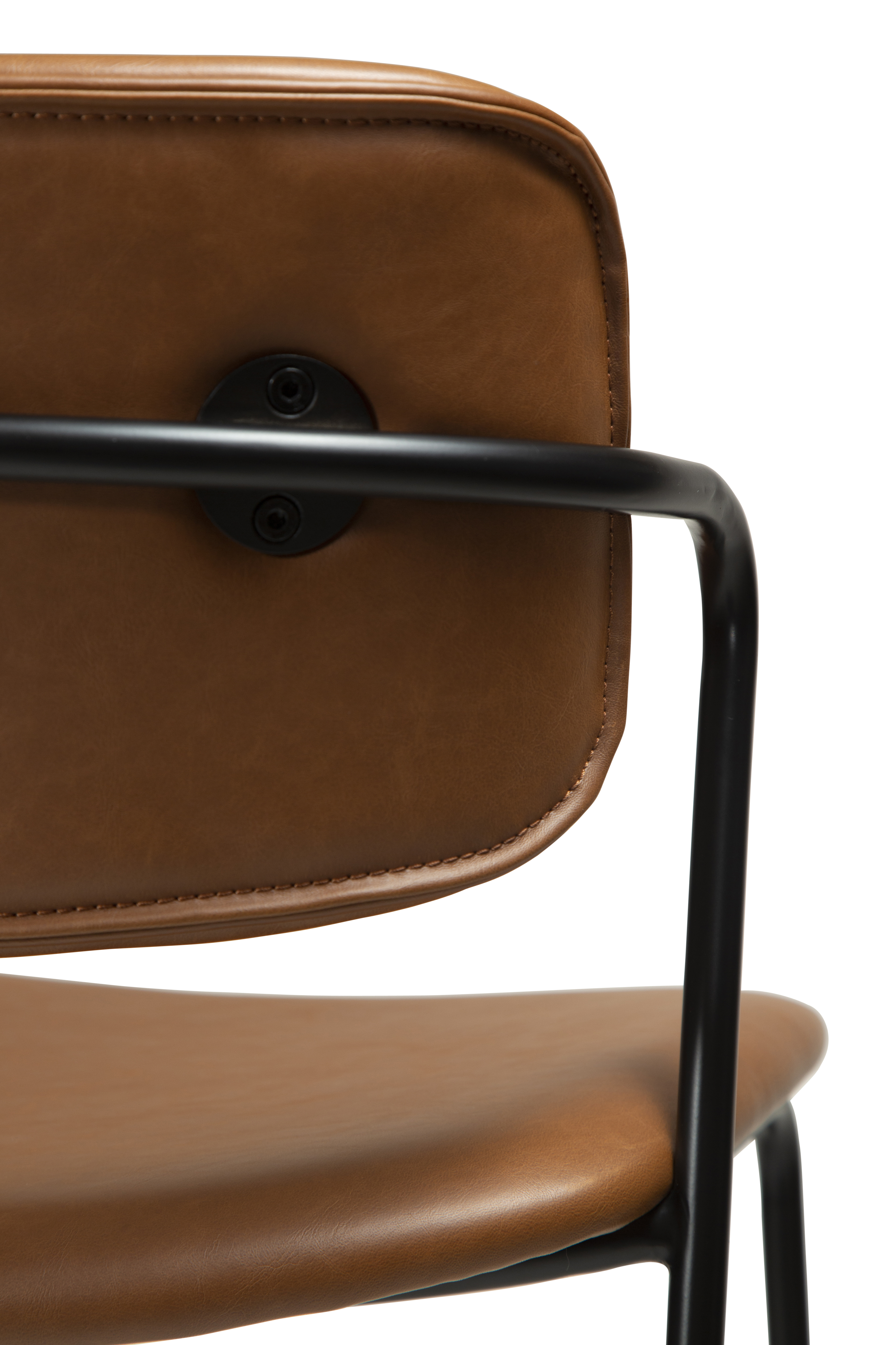 Dan Form Zed Barstol Konstläder Ljusbrun/Svart 67cm