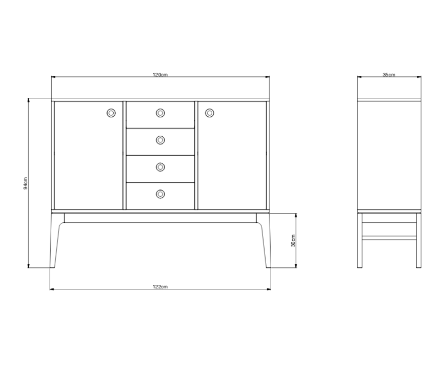 Mavis Höllviken Skänk 120cm