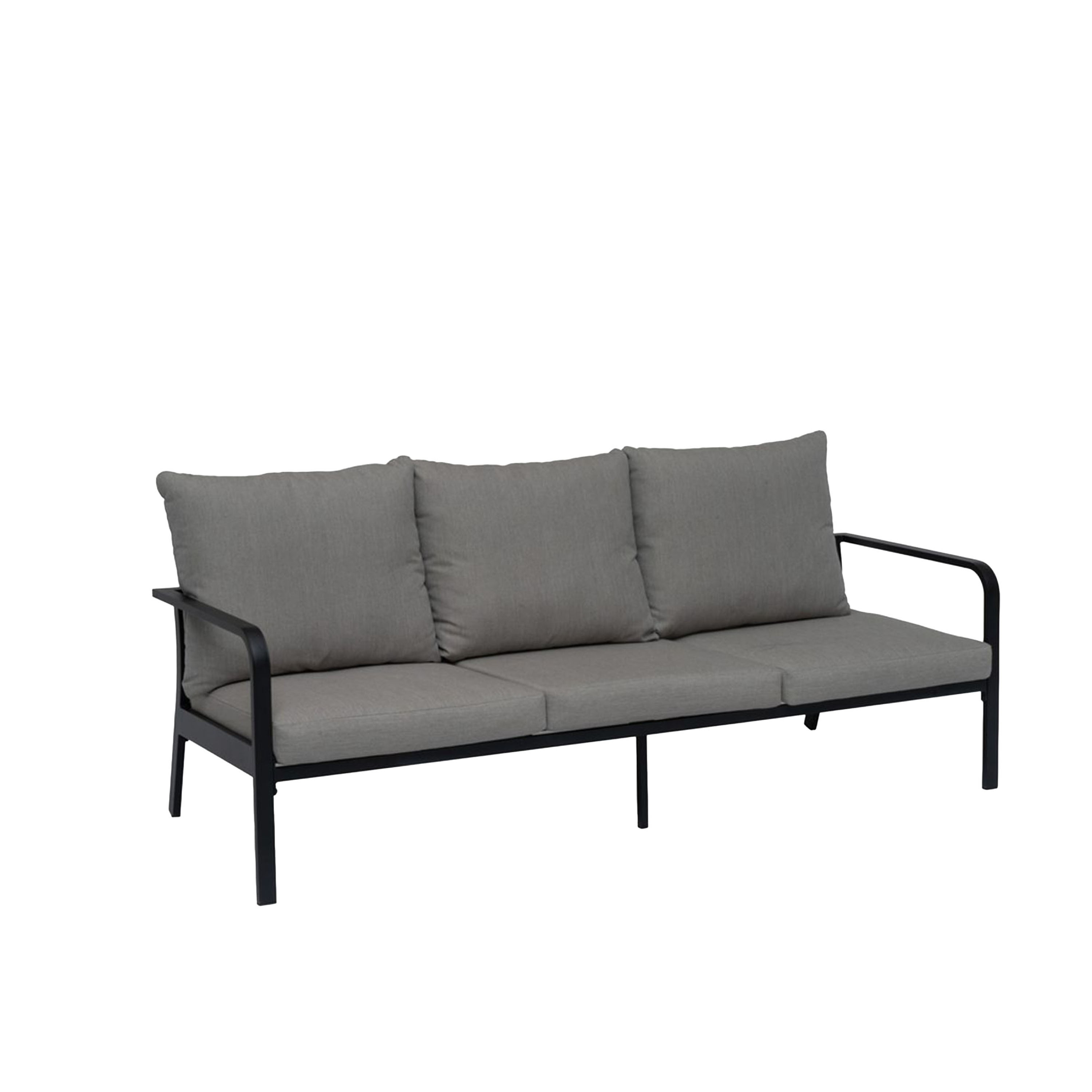 Hånger 3-seters Sofa Svart/Gråbeige 205cm