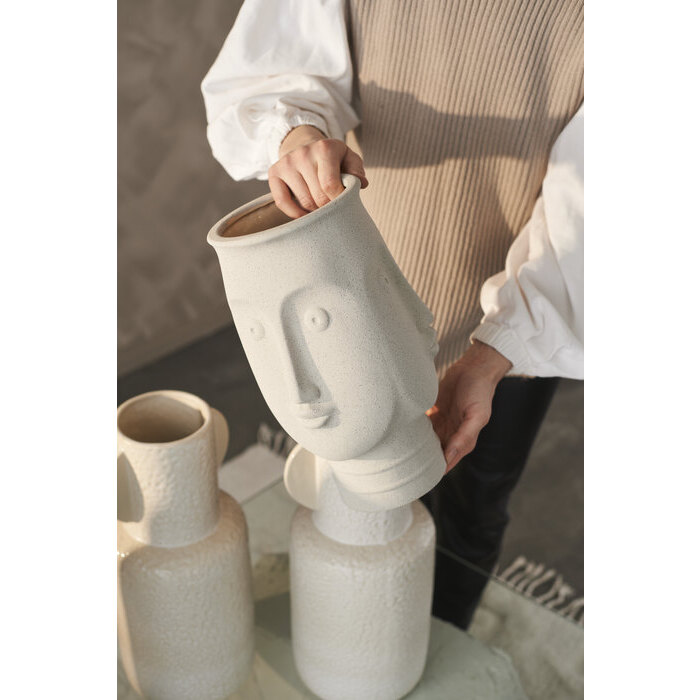 Nordic Home Lena Vase Hellgrau