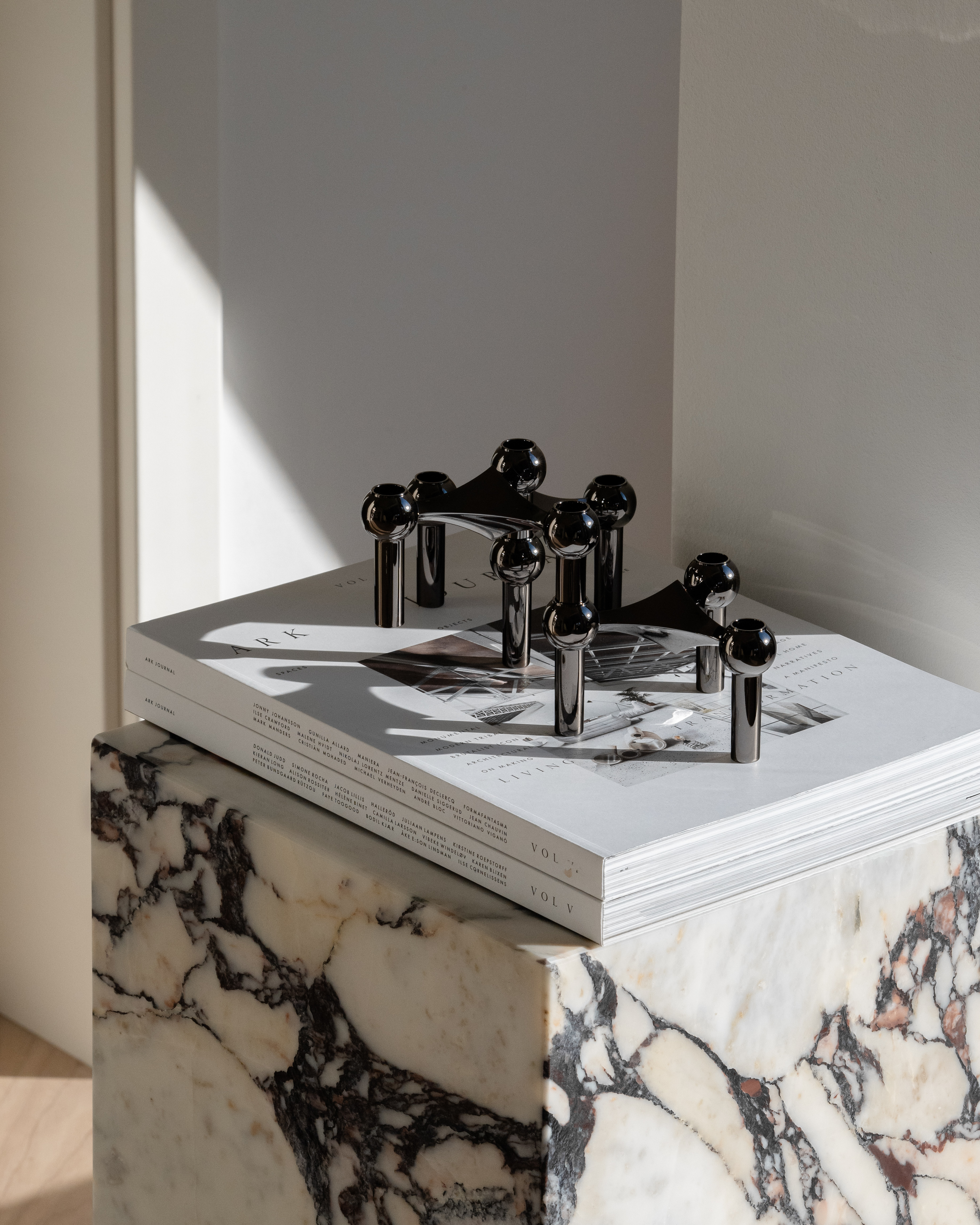 Stoff STOFF Nagel Ljusstake Black Chrome 3-pack