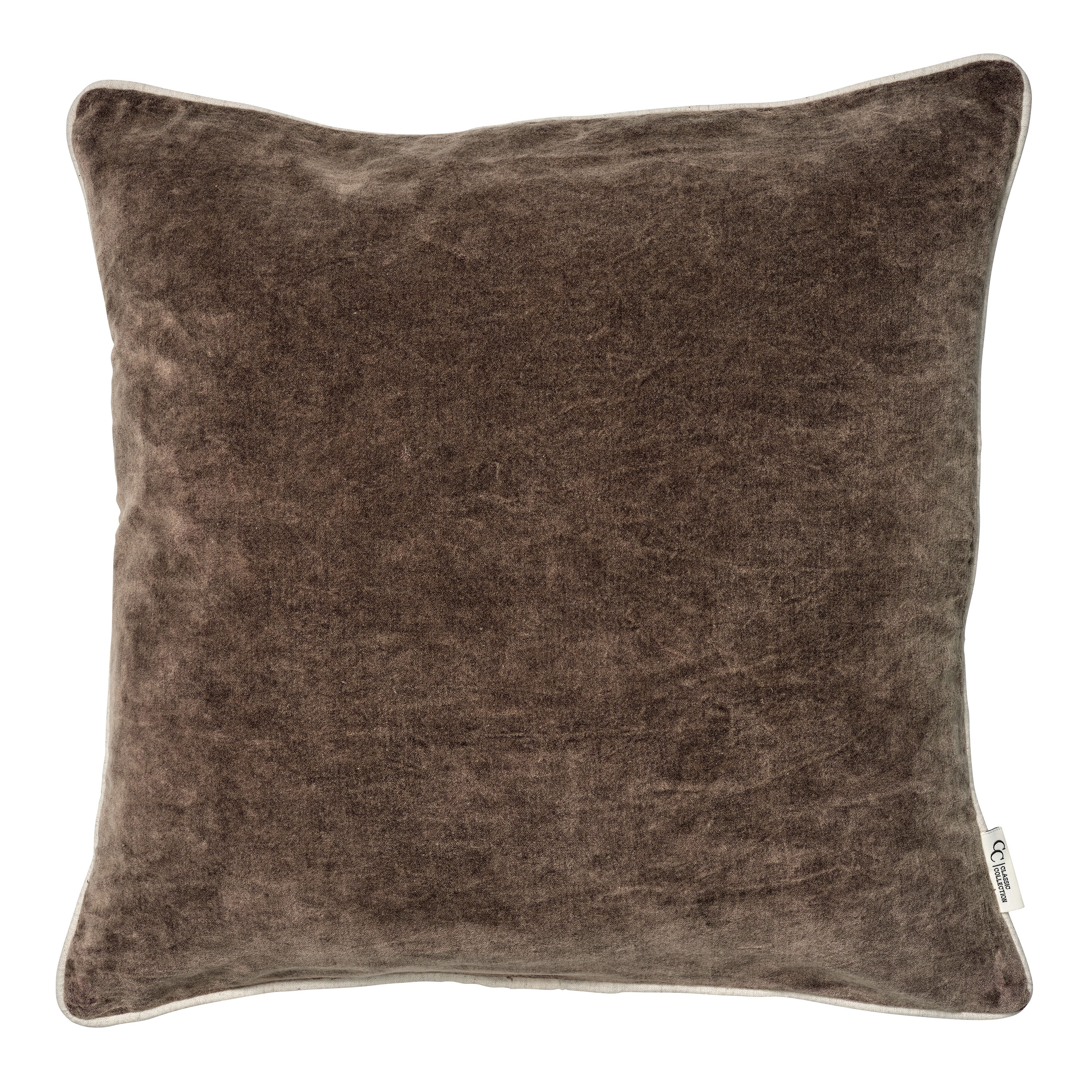 Velvet Stonewash Kuddfodral Brown 50x50