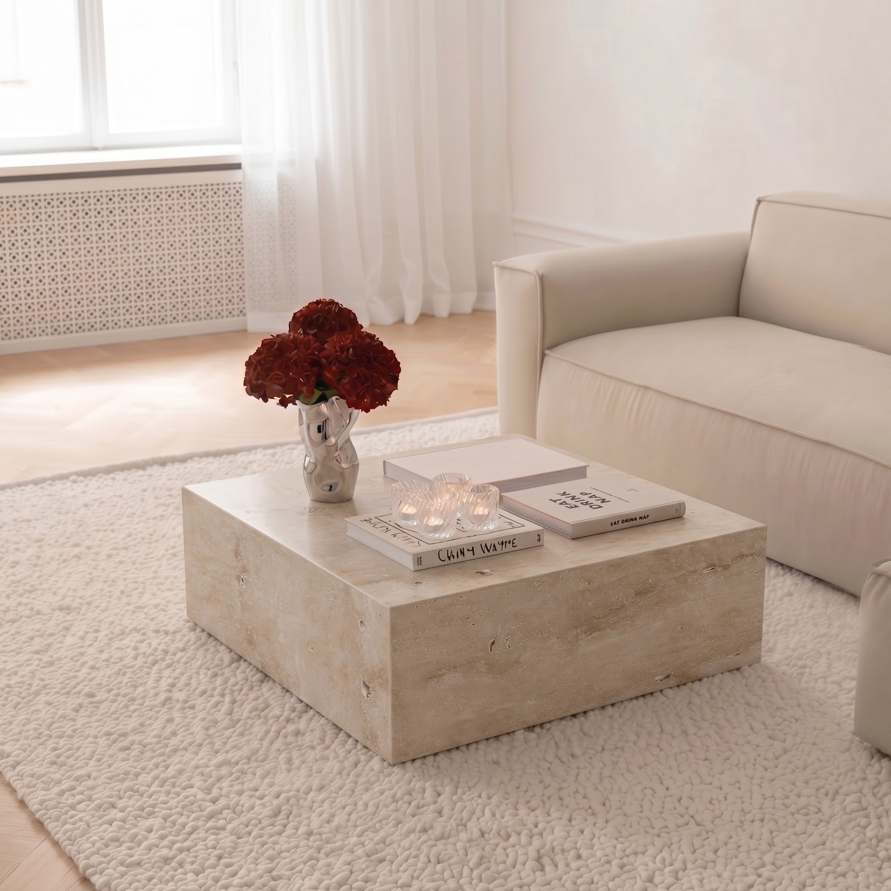 Sleepo Collection Tilly Soffbord Travertin 65cm