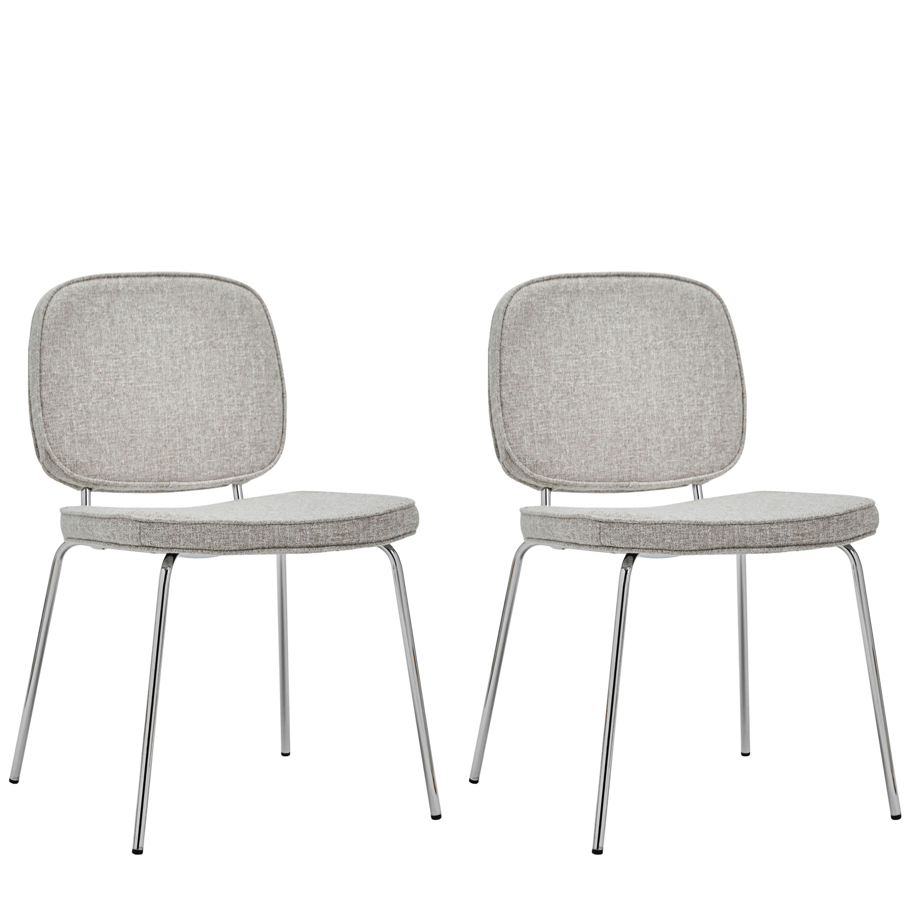 Carma Esszimmerstuhl Sand Chrome 2er-Set