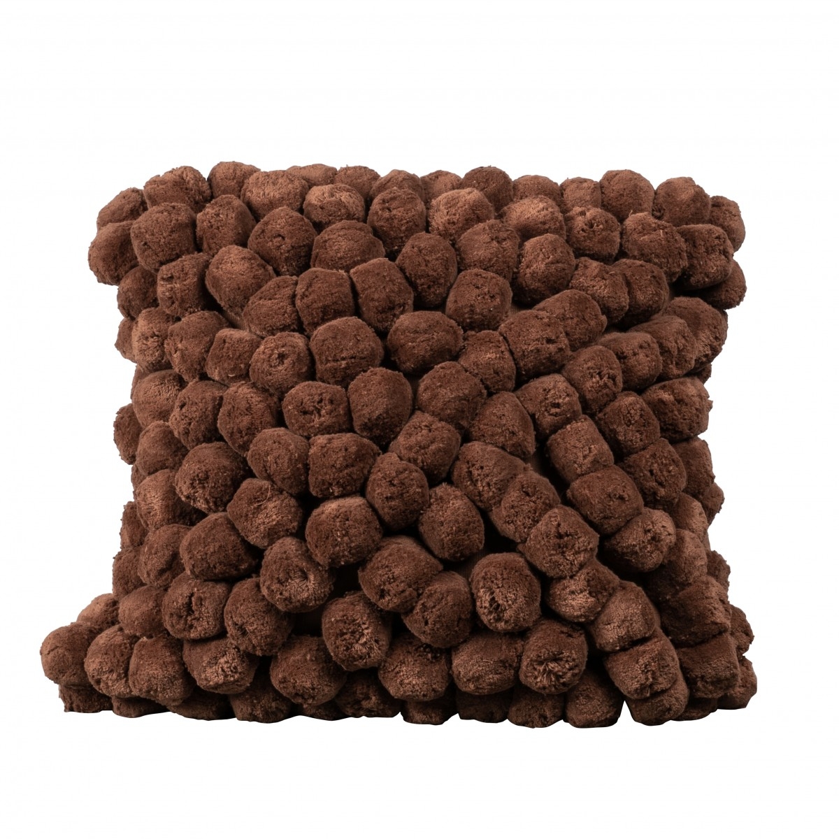 Byon - Pom Pom Koristetyyny ruskea 45x45