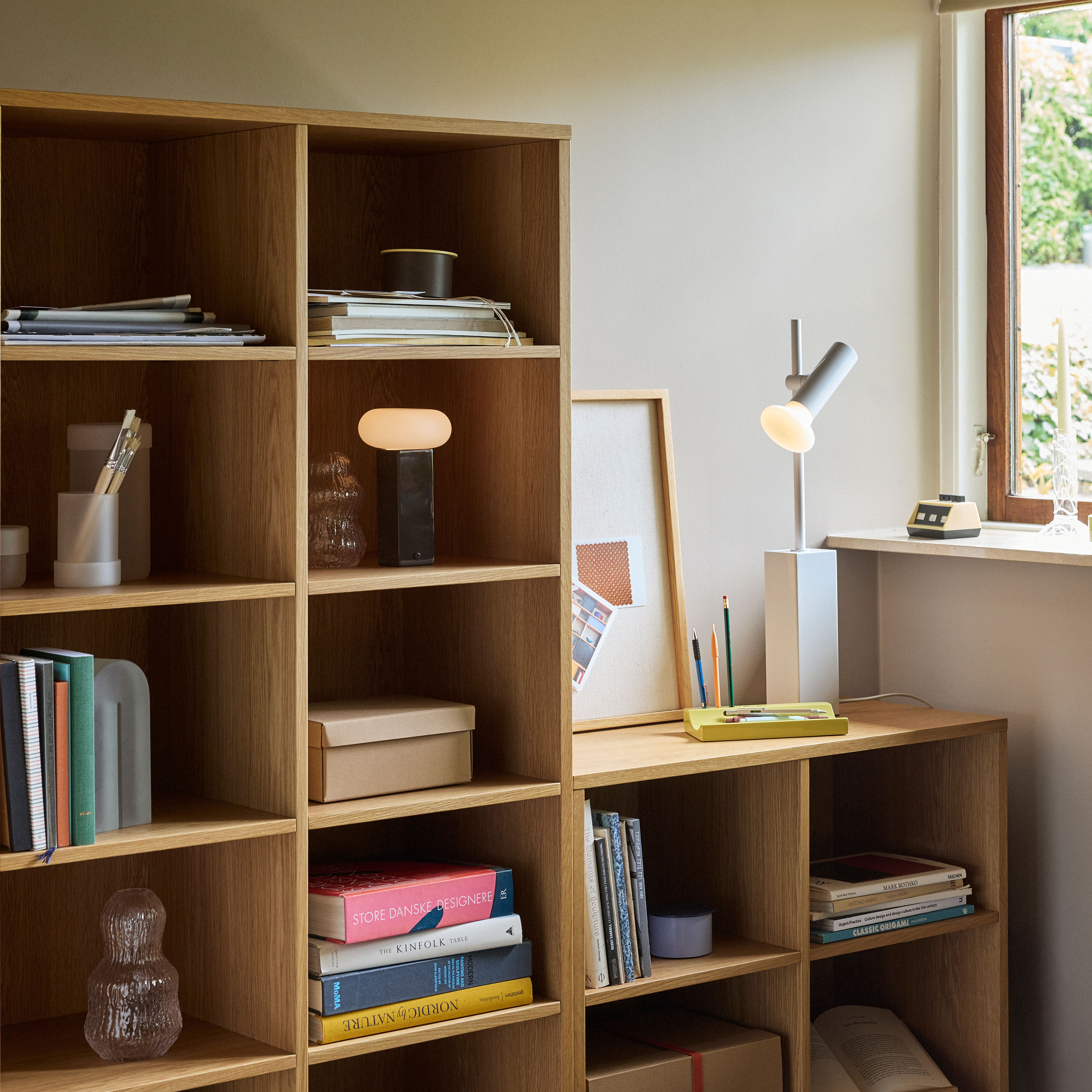 Hübsch Low Bærbar Lampe Brown 20cm