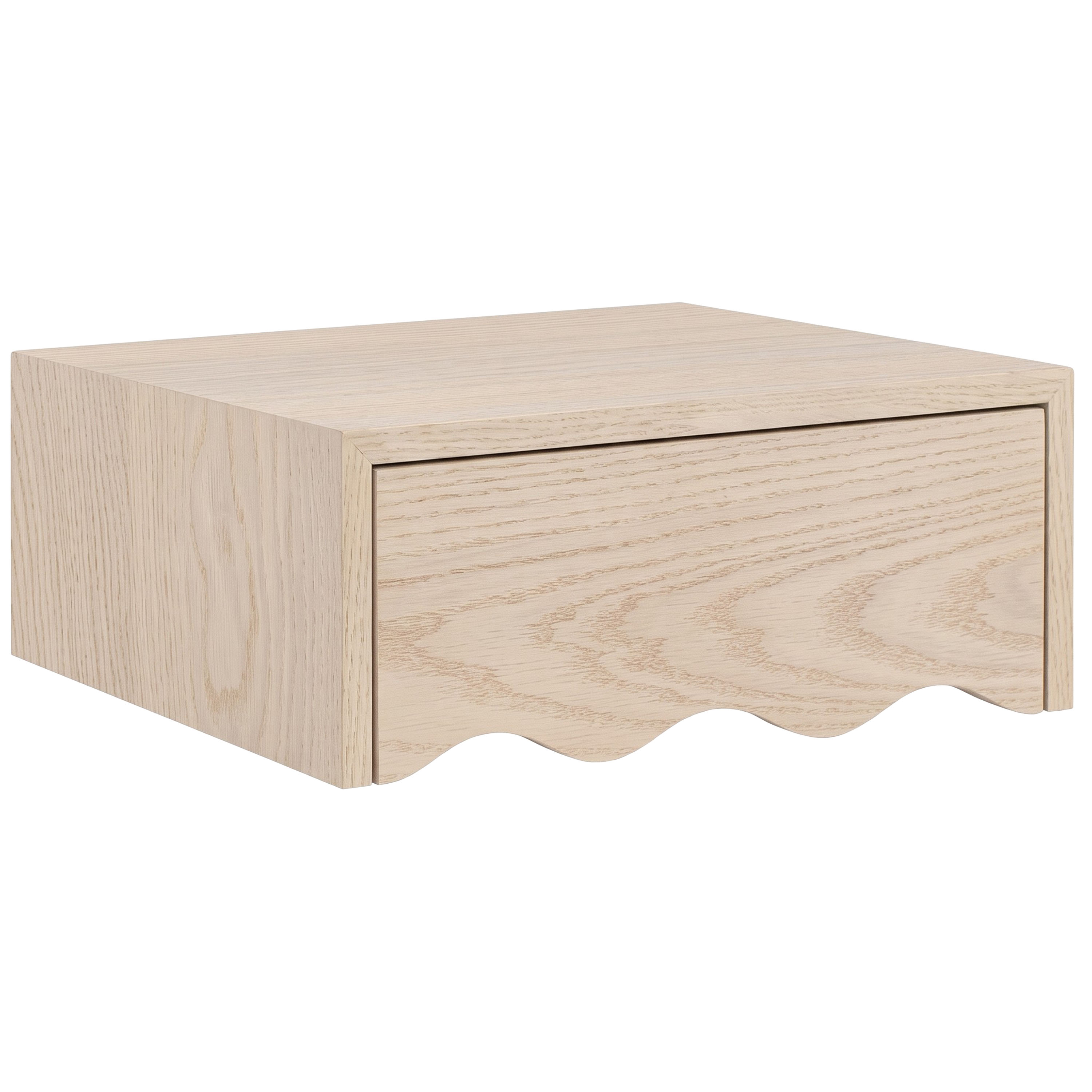 Sienna Vägghängt Sängbord Vitoljad Ek 40x27