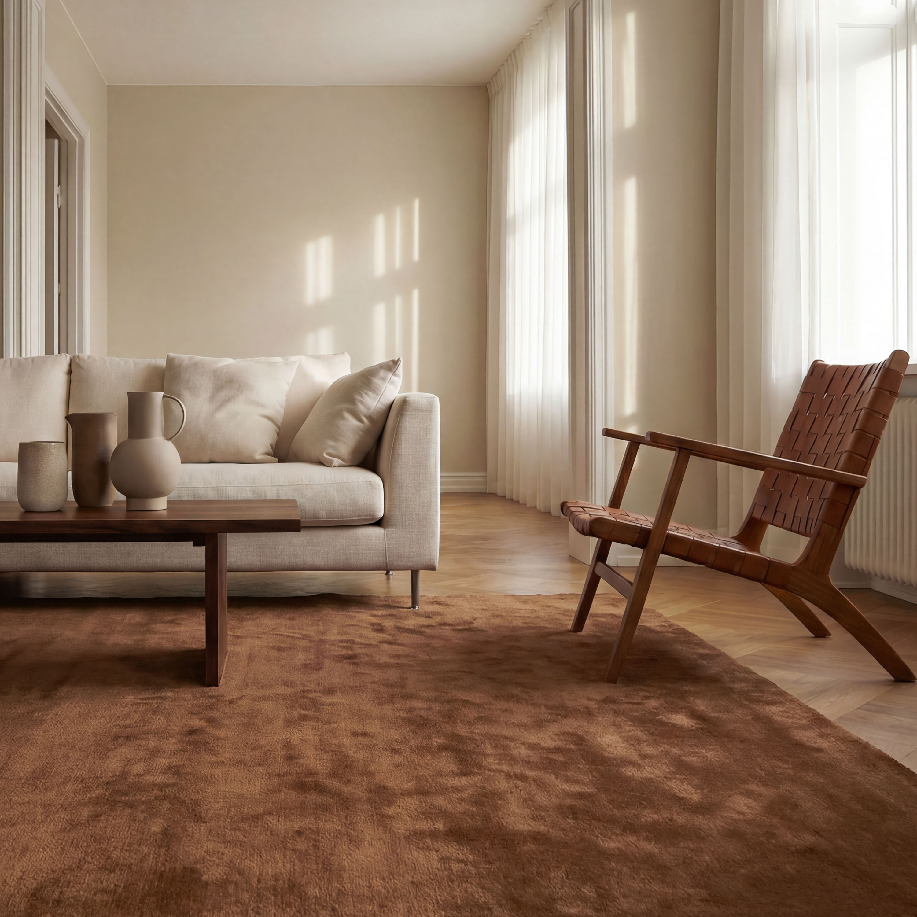 Classic Collection Solid Ullmatta Rust 170x230