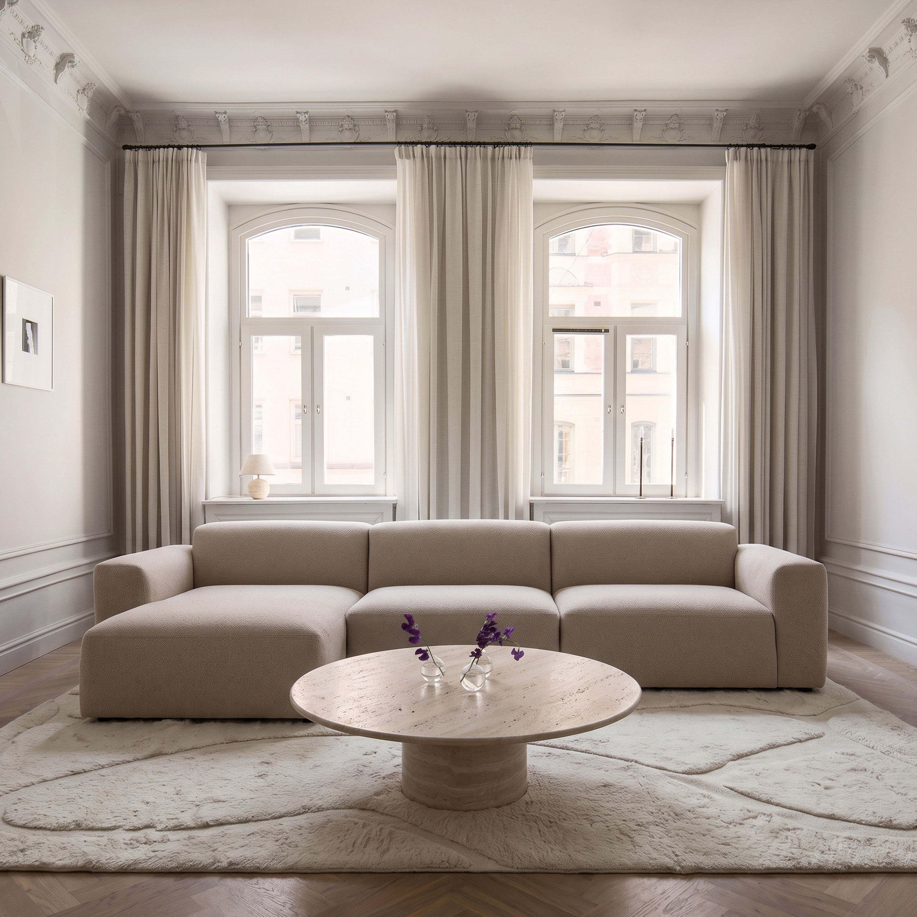 Thalia 4-istuttava Divaanisohva Vasen Light Brown 325cm