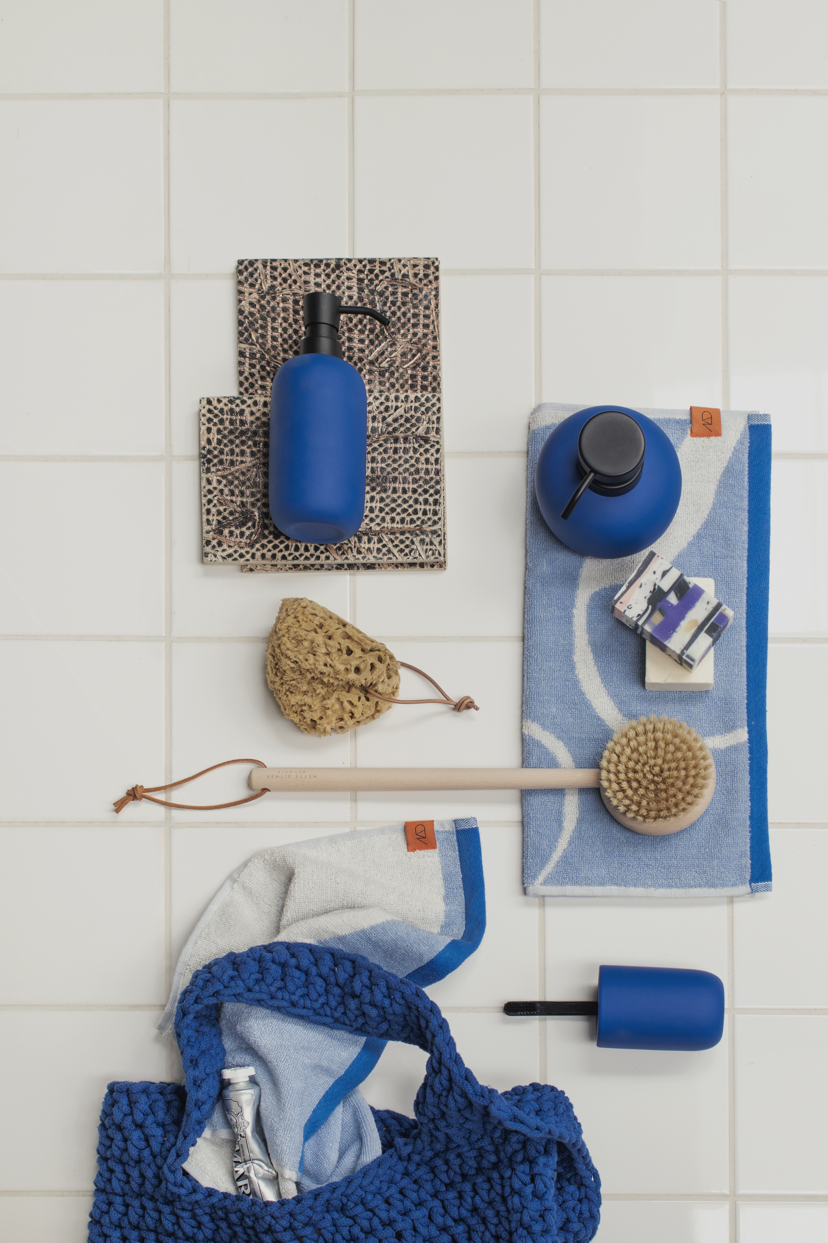 Mette Ditmer Nova Arte Håndkle Lys Blå/Off-white 50x90 2-pakning