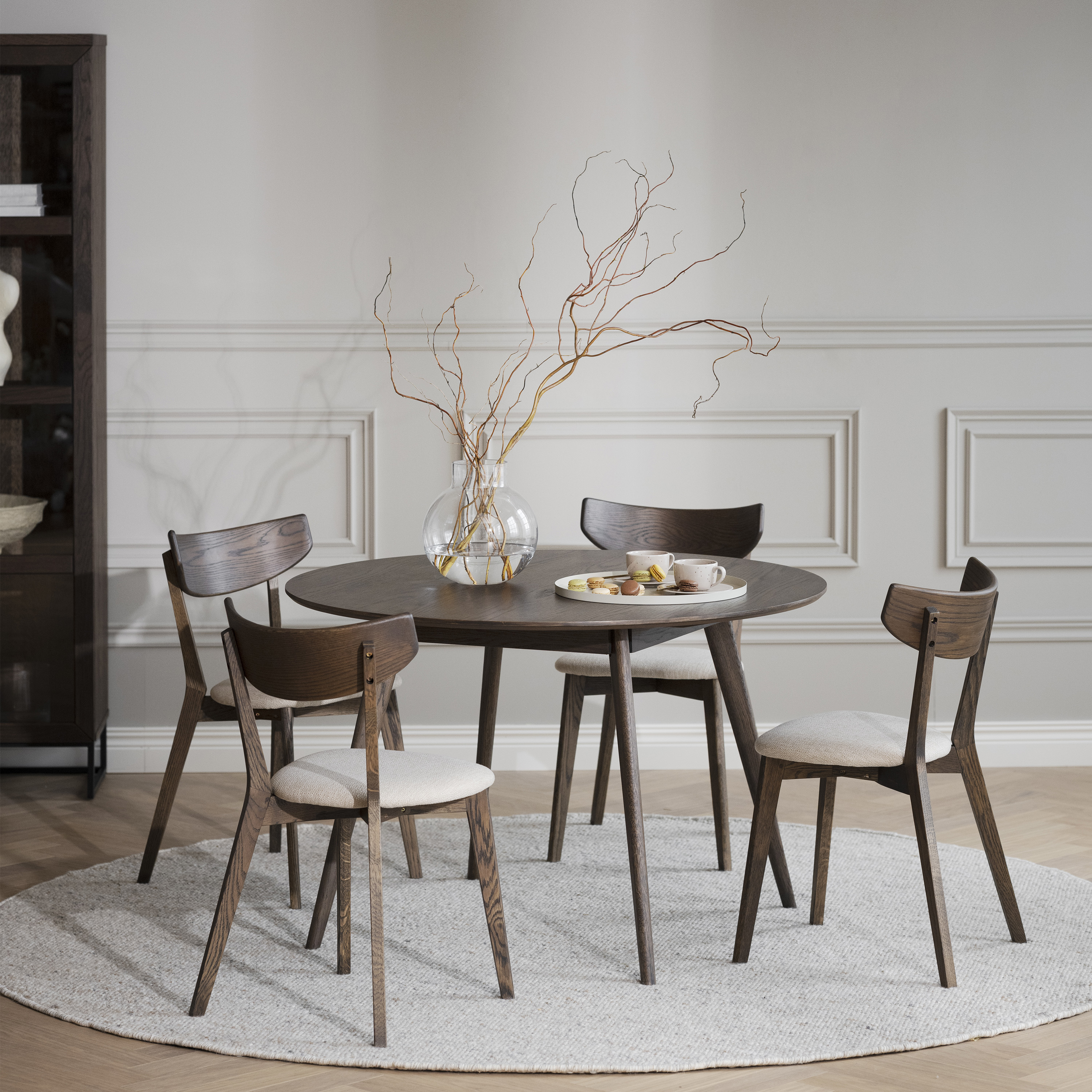 Rowico Home Ami Matstol Brun Ek/Beige