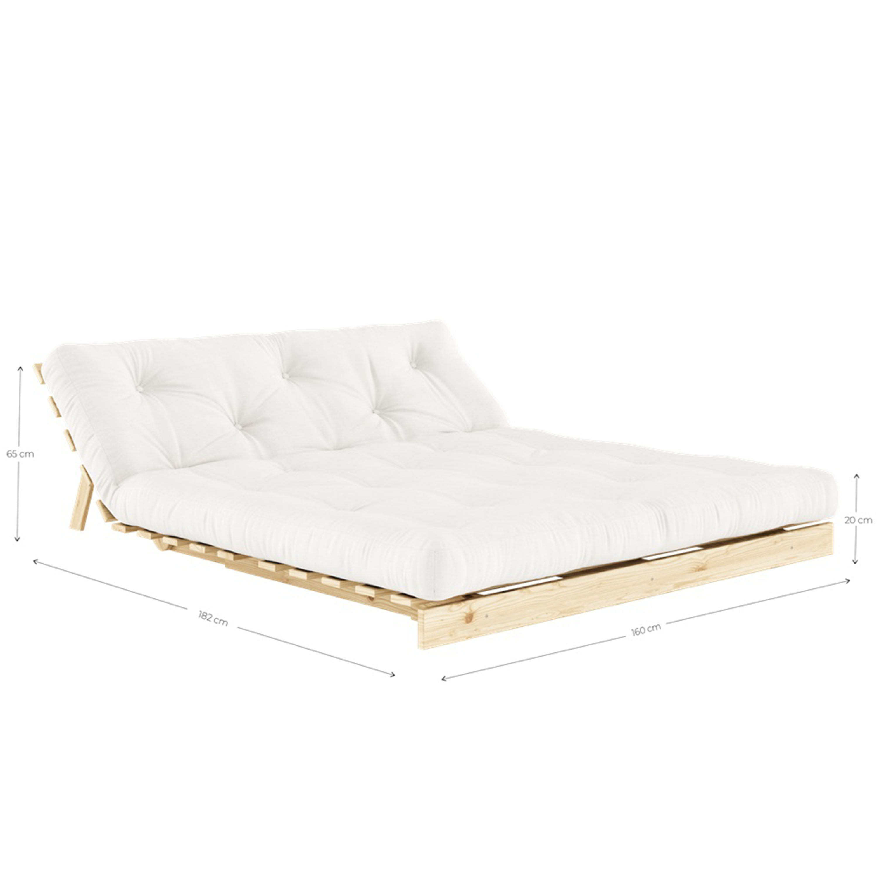 Karup Design Roots Vuodesohva Ruskea/Mocca 160cm