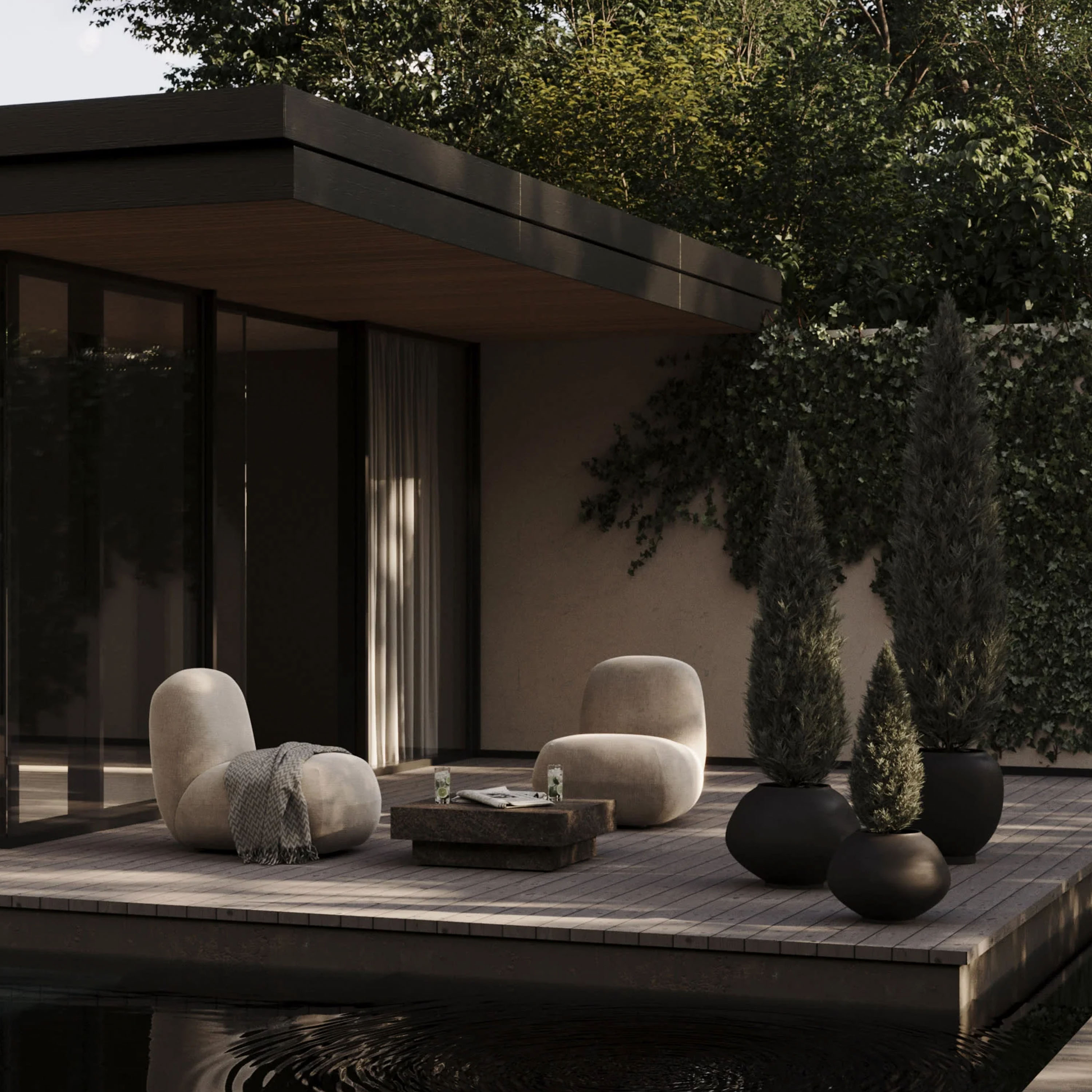 101 Copenhagen Sunao Ruukku lautasella Musta Hexa