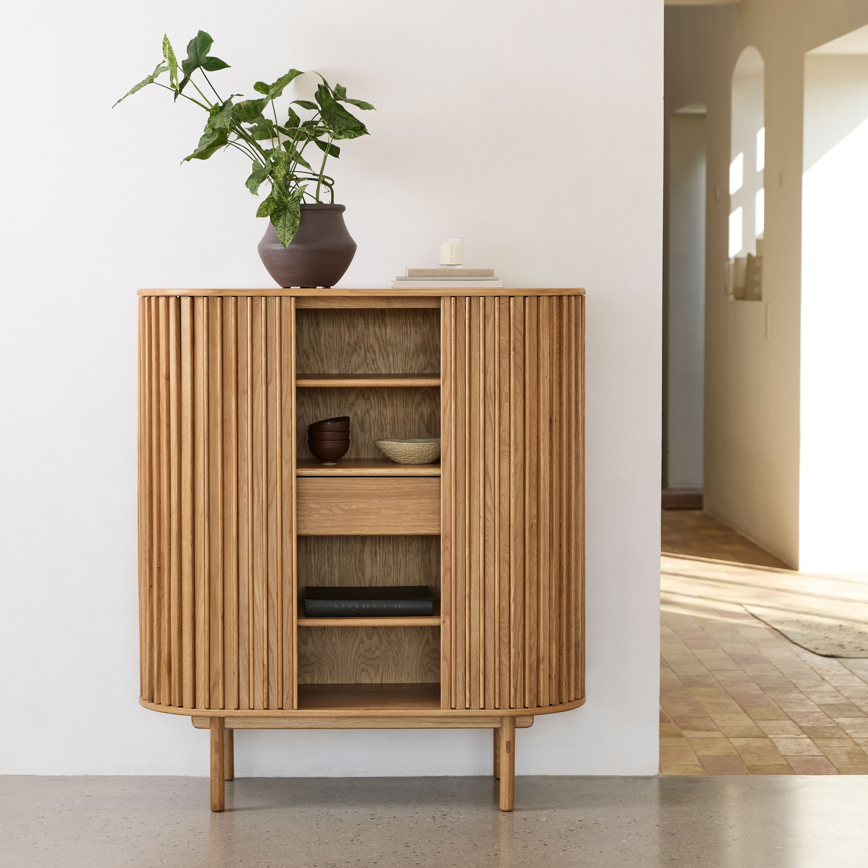 Nordic Home Alice Skåp Natural Oak 125cm