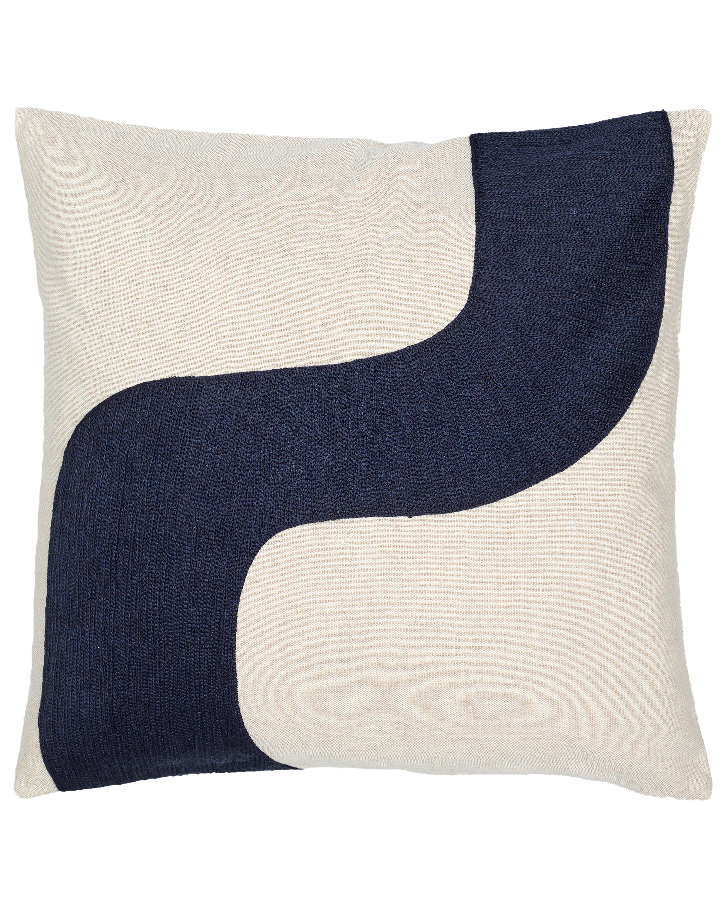 Marimekko - Seireeni Kissenbezug Leinen/Dunkelblau 50x50 - Weiß - Dekokissenbezug