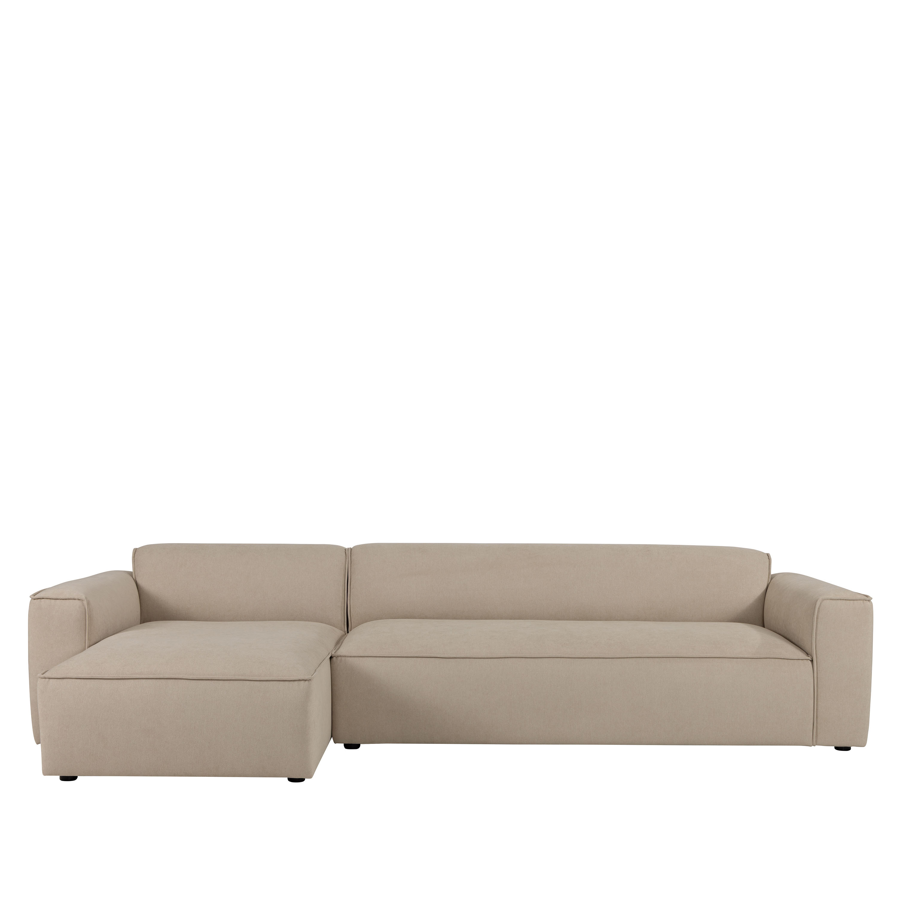 Bobbie 4-seater Chaise Sofa Left Beige 322cm