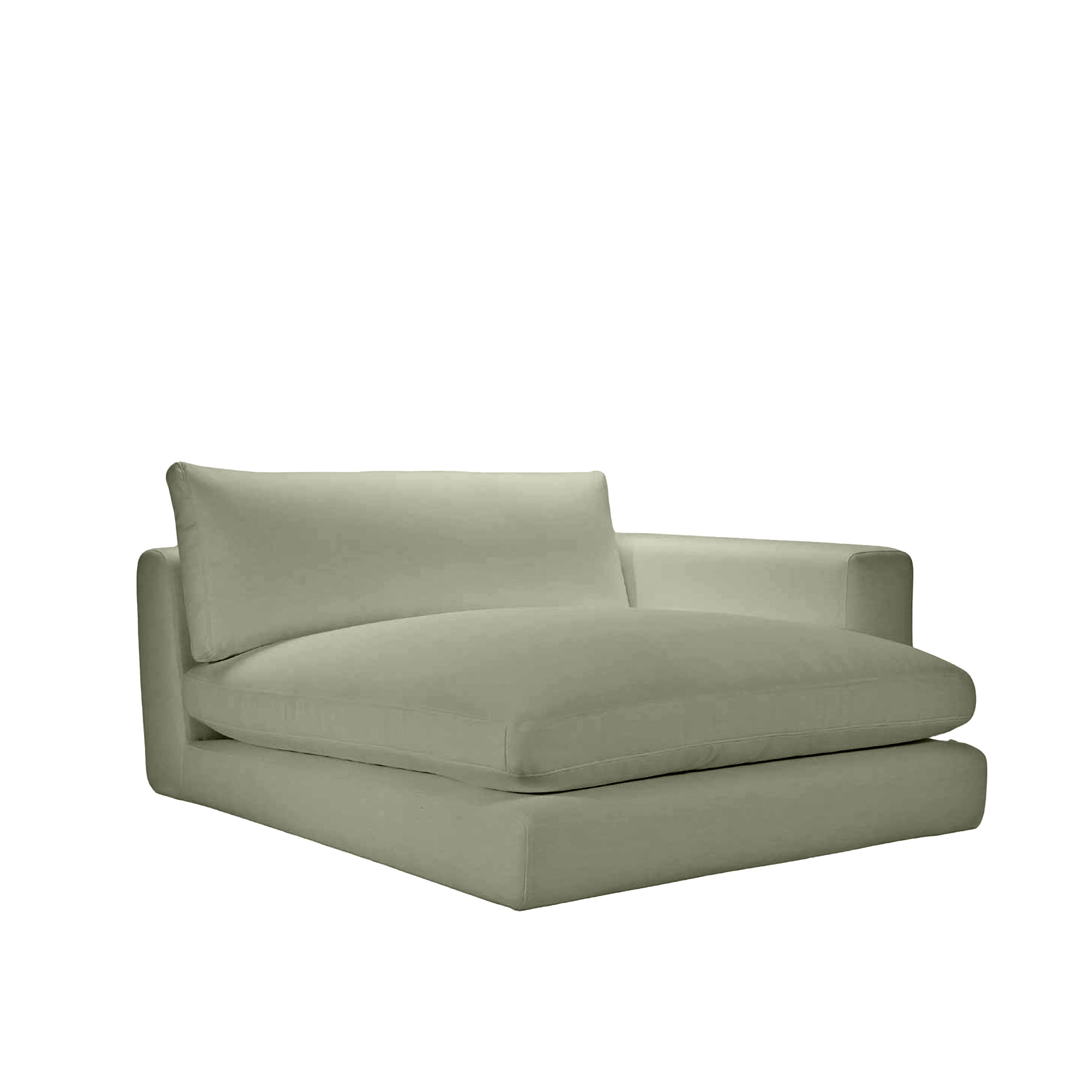 Capri 1,5-seter divanmodul med høyre armlene Green 142x155