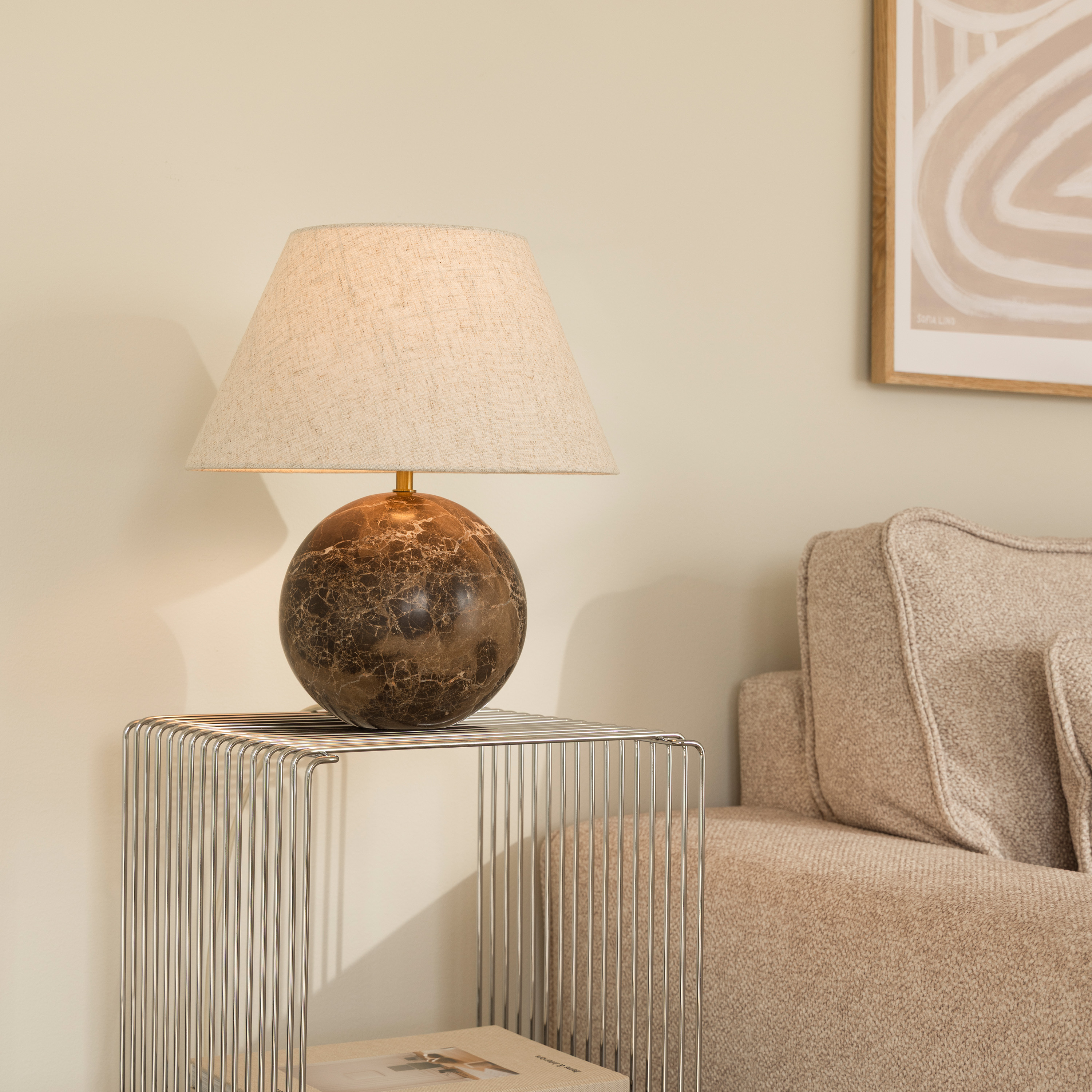 Globen Lighting Castello Bordlampe Brun 35cm