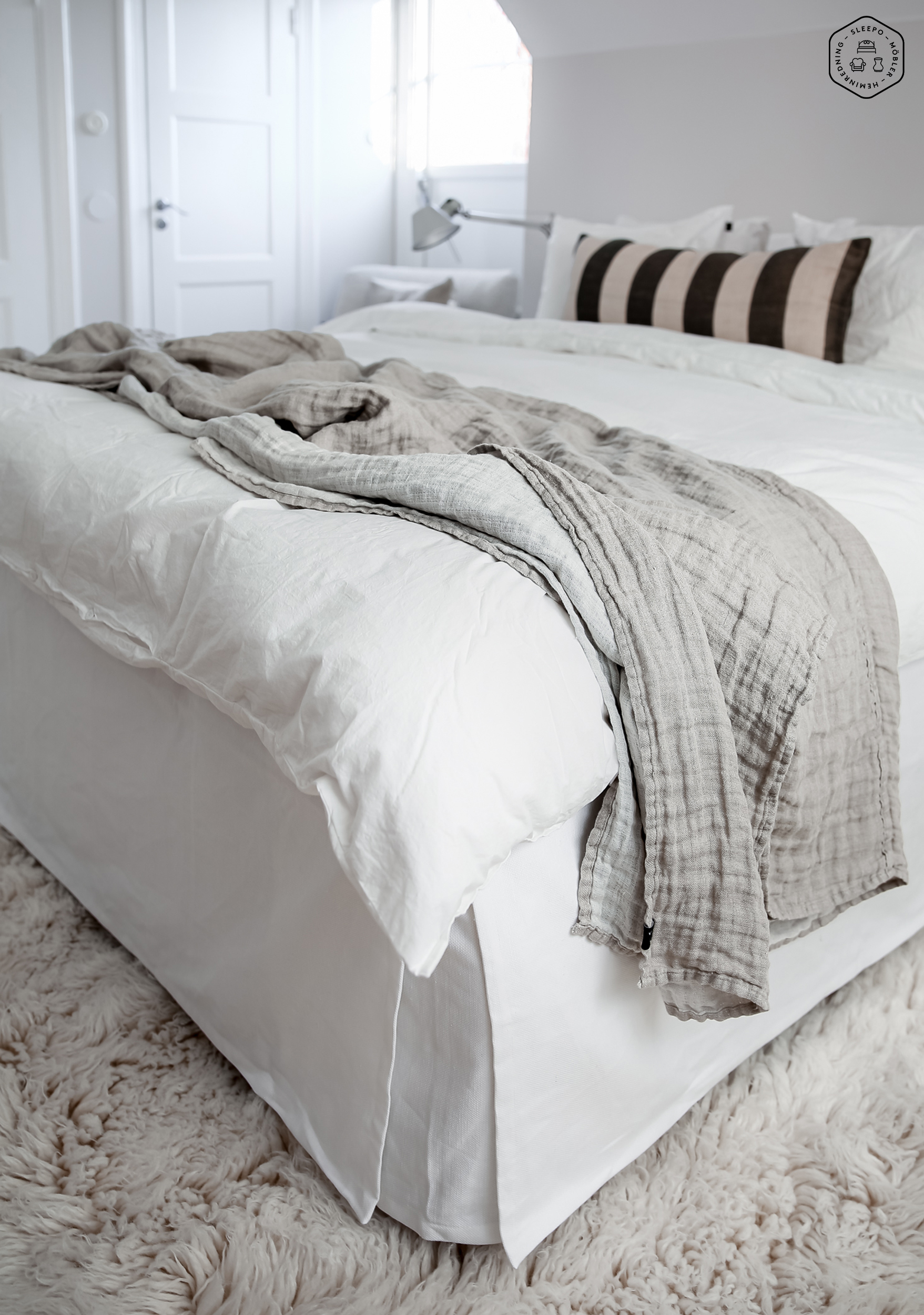 Himla Weeknight Bettröcke Weiß 180x220x42